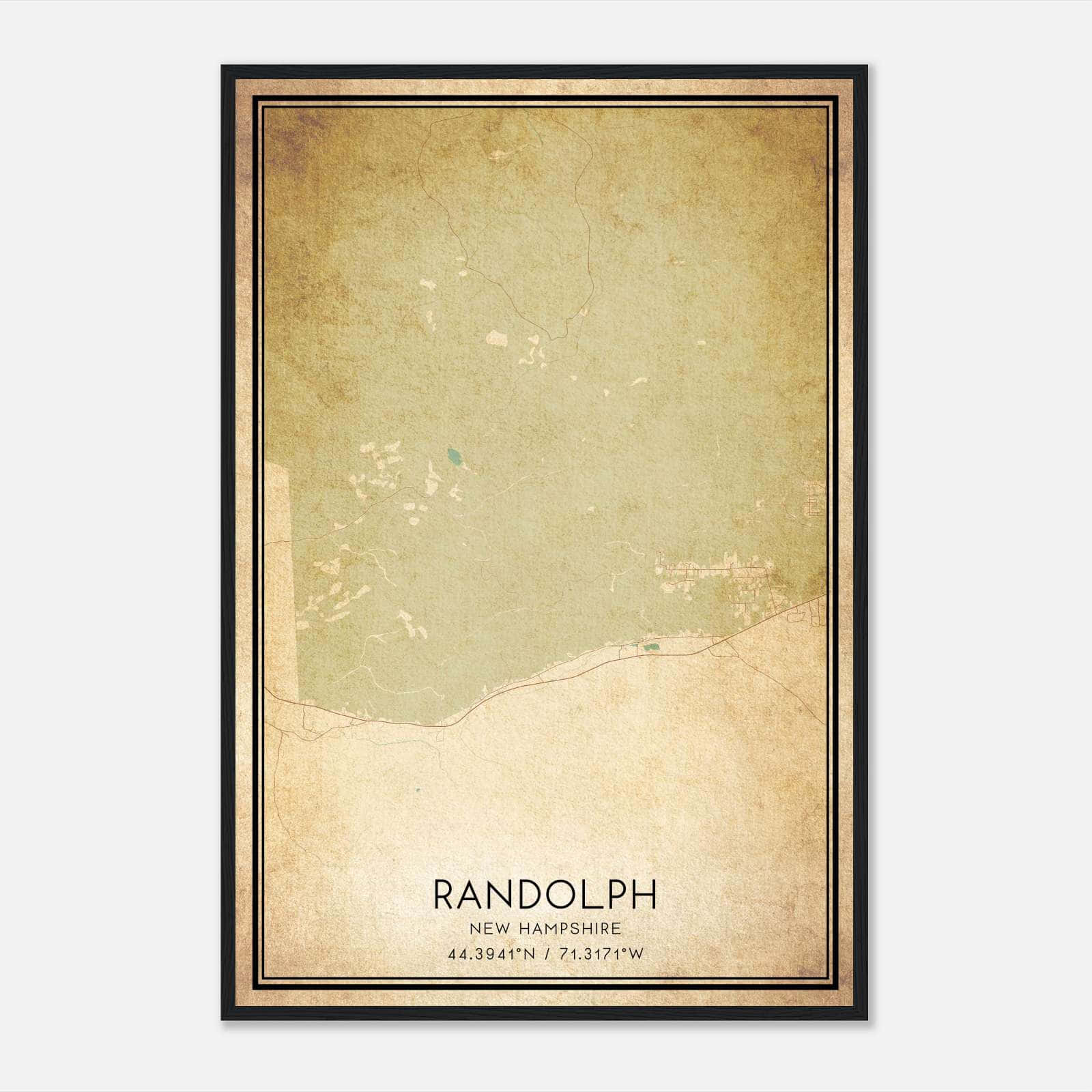 Vintage Randolph New Hampshire Map Poster, Randolph NH City Road Wall Art Print Vintage Randolph New Hampshire Map Poster, Randolph NH City Road Wall Art Print