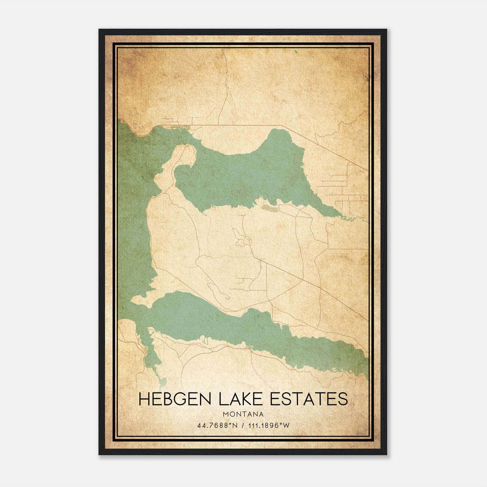 Vintage Hebgen Lake Estates Montana Map Poster, Hebgen Lake Estates MT City Road Wall Art Print Vintage Hebgen Lake Estates Montana Map Poster, Hebgen Lake Estates MT City Road Wall Art Print