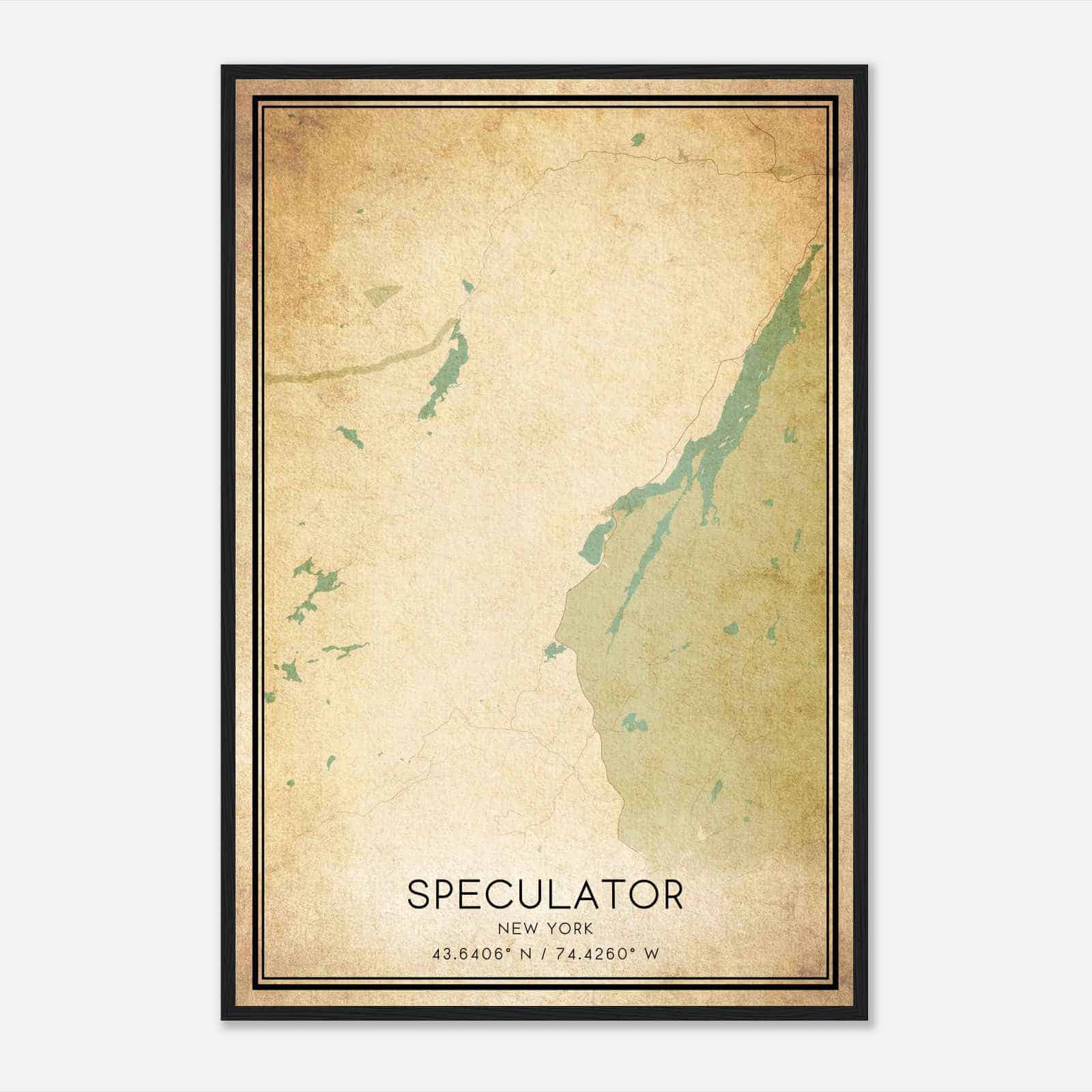 Vintage Speculator New York Map Poster, Speculator NY City Road Wall Art Print Vintage Speculator New York Map Poster, Speculator NY City Road Wall Art Print
