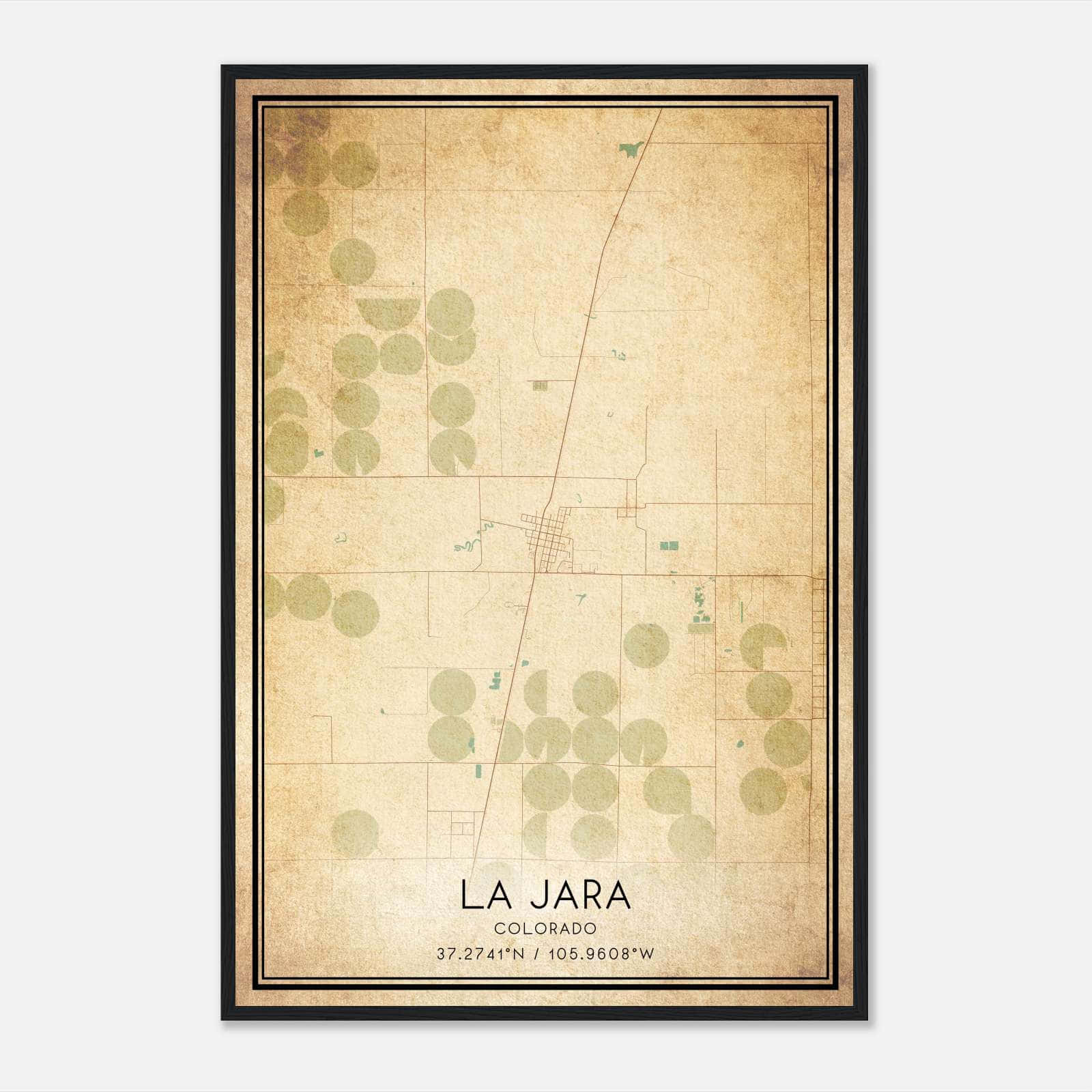 Vintage La Jara Colorado Map Poster, La Jara CO City Road Wall Art Print Vintage La Jara Colorado Map Poster, La Jara CO City Road Wall Art Print