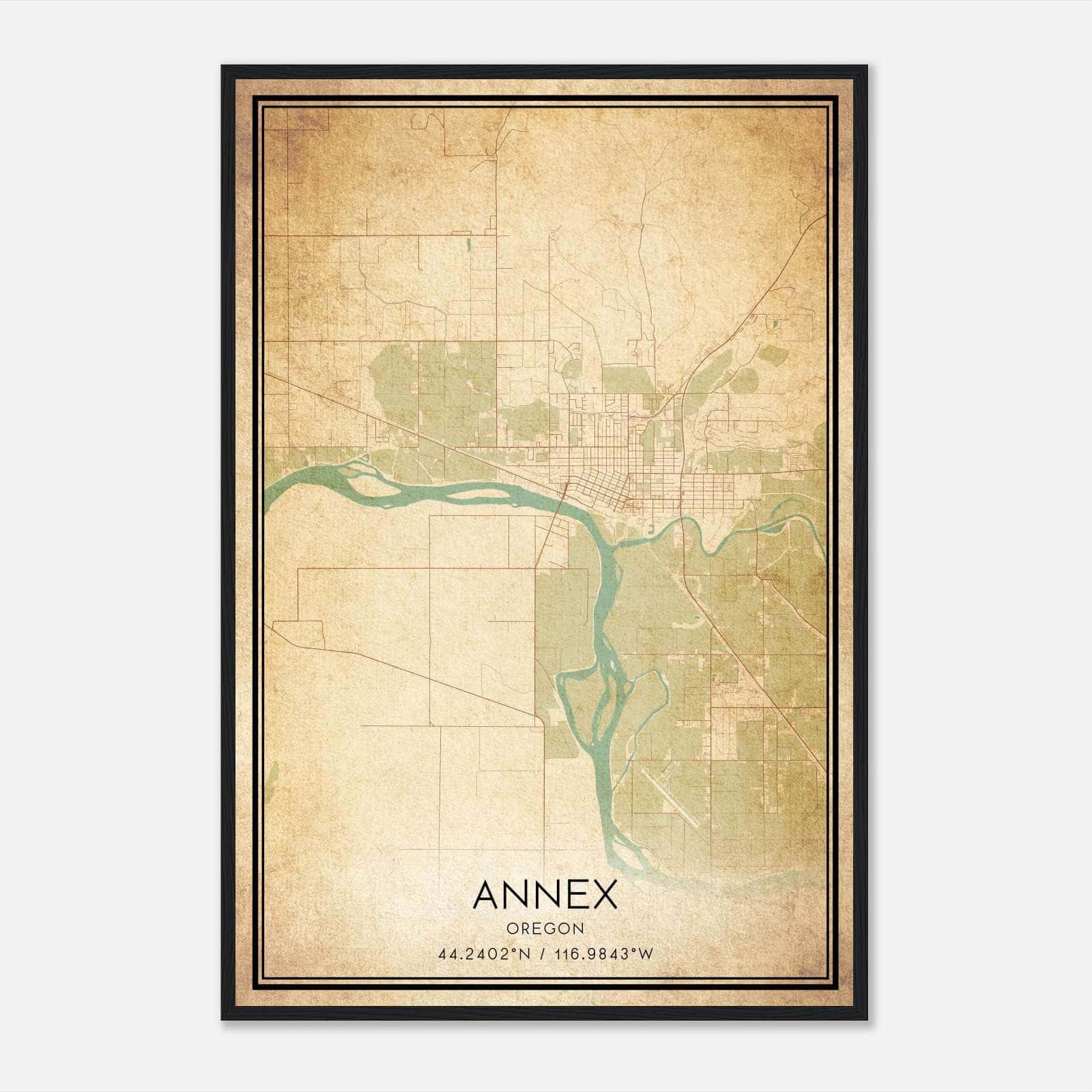 Vintage Annex Oregon Map Poster, Annex OR City Road Wall Art Print Vintage Annex Oregon Map Poster, Annex OR City Road Wall Art Print