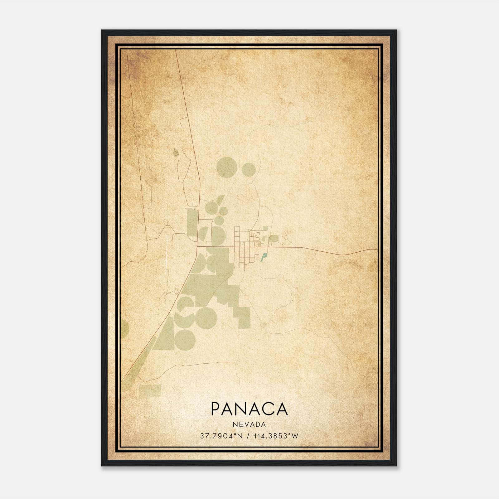 Vintage Panaca Nevada Map Poster, Panaca NV City Road Wall Art Print Vintage Panaca Nevada Map Poster, Panaca NV City Road Wall Art Print