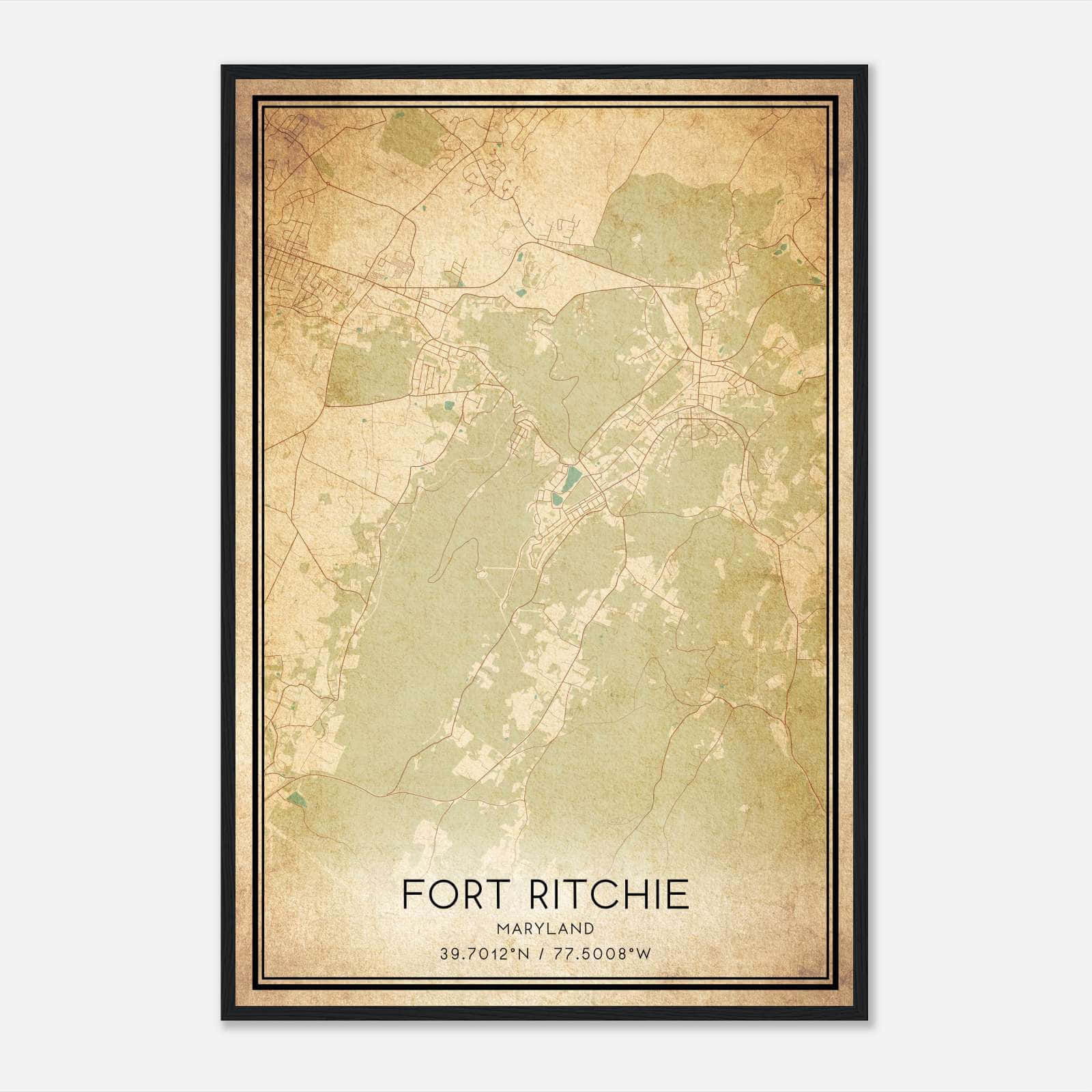 Vintage Fort Ritchie Maryland Map - 83fccaf475a10549b51fd0ed76b619d8 