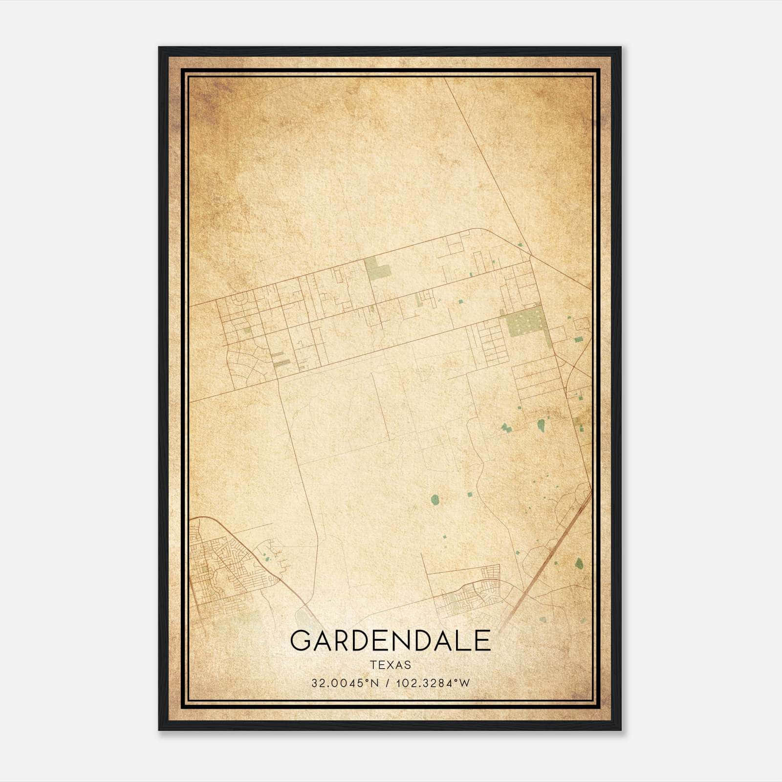 Vintage Gardendale Texas Map Poster, Gardendale TX City Road Wall Art Print Vintage Gardendale Texas Map Poster, Gardendale TX City Road Wall Art Print