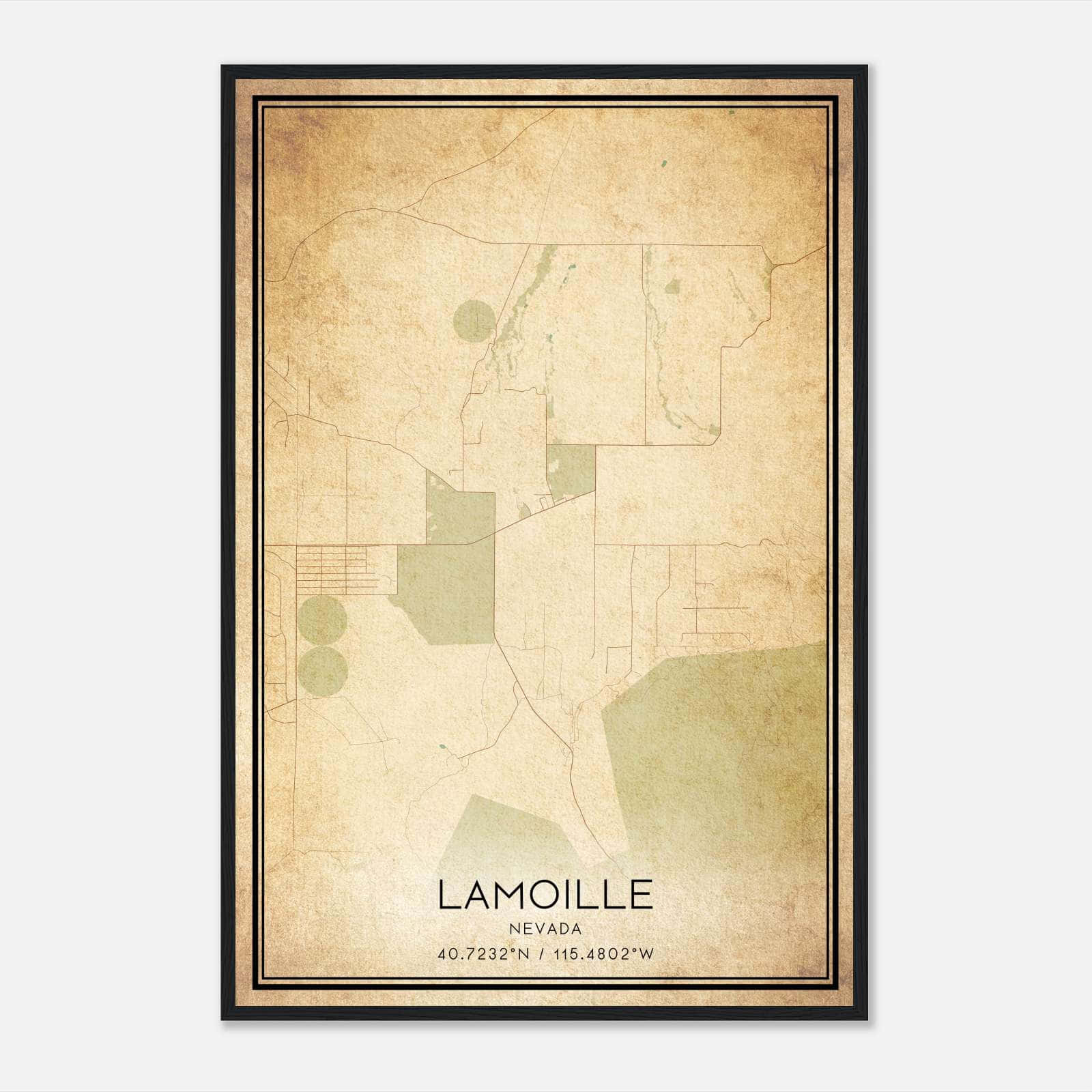 Vintage Lamoille Nevada Map Poster, Lamoille NV City Road Wall Art Print Vintage Lamoille Nevada Map Poster, Lamoille NV City Road Wall Art Print