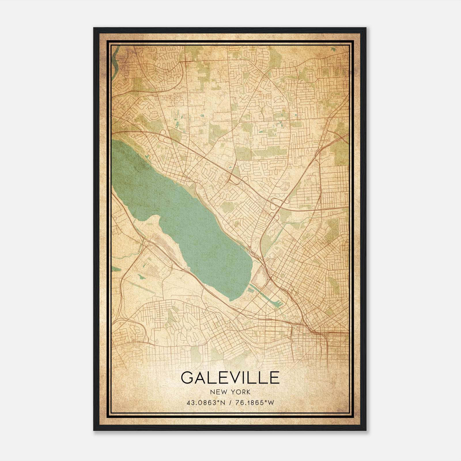 Vintage Galeville New York Map Poster, Galeville NY City Road Wall Art Print Vintage Galeville New York Map Poster, Galeville NY City Road Wall Art Print