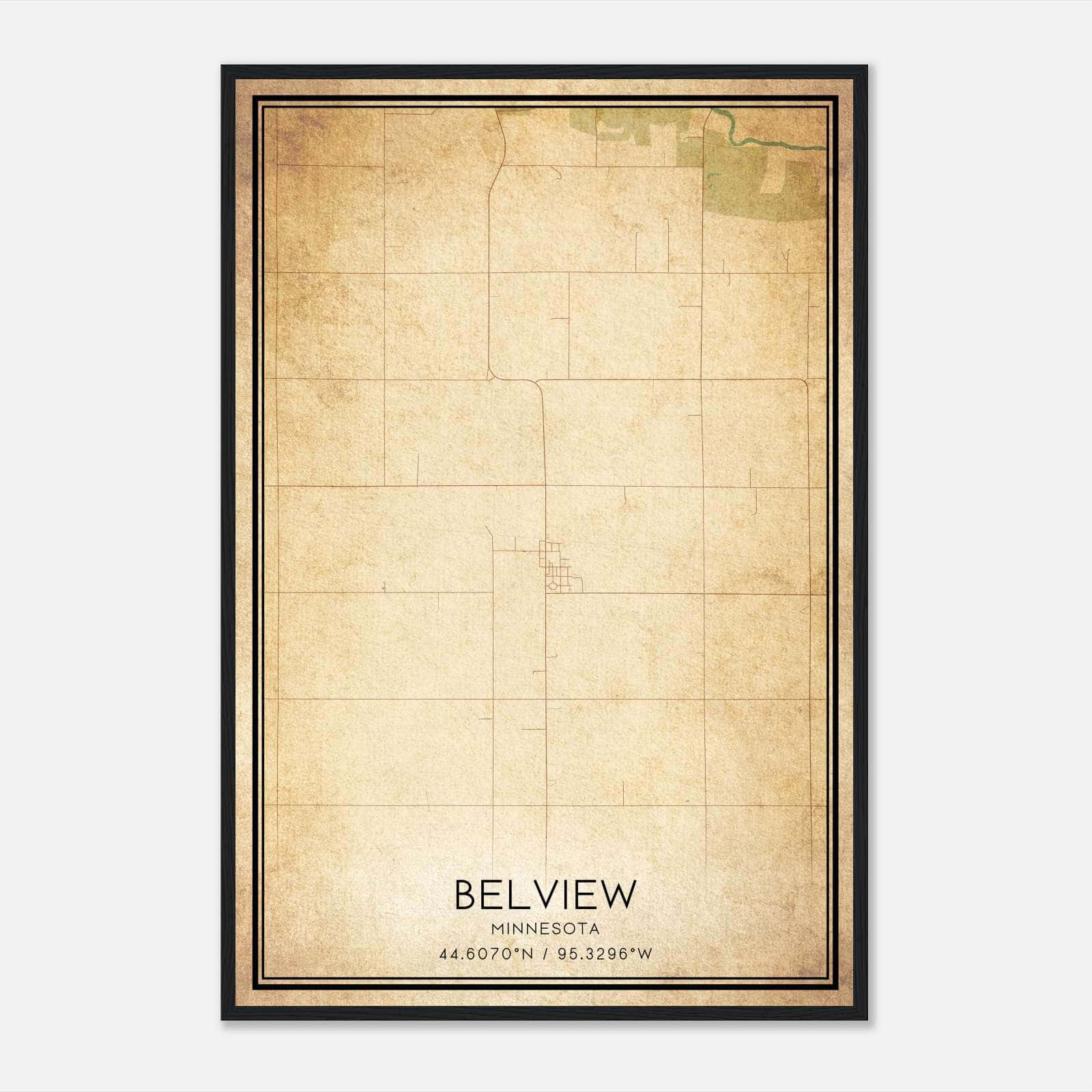 Vintage Belview Minnesota Map Poster, Belview MN City Road Wall Art Print Vintage Belview Minnesota Map Poster, Belview MN City Road Wall Art Print