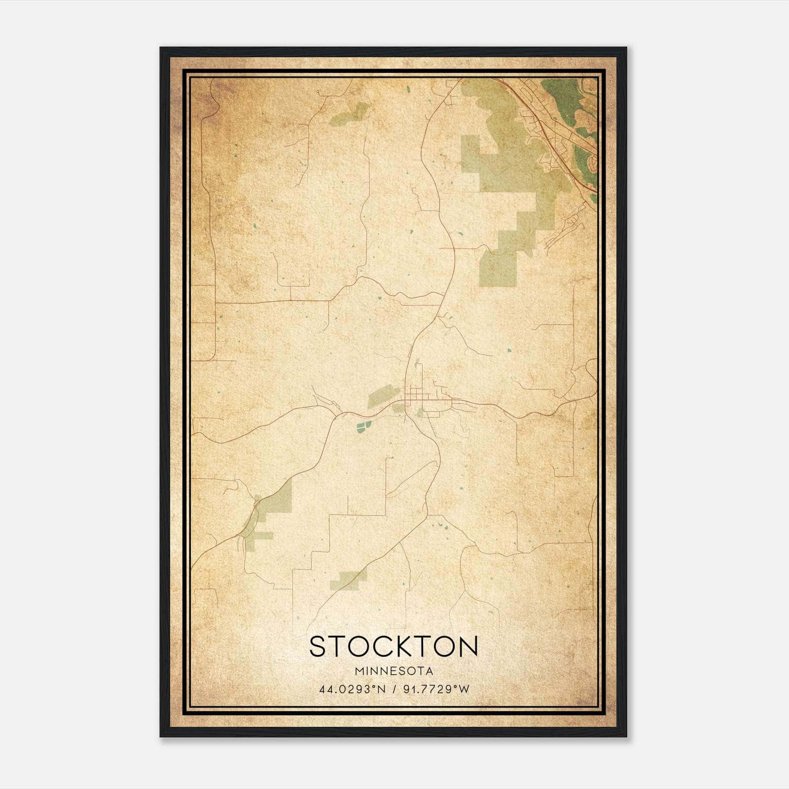 Vintage Stockton Minnesota Map Poster, Stockton MN City Road Wall Art Print Vintage Stockton Minnesota Map Poster, Stockton MN City Road Wall Art Print