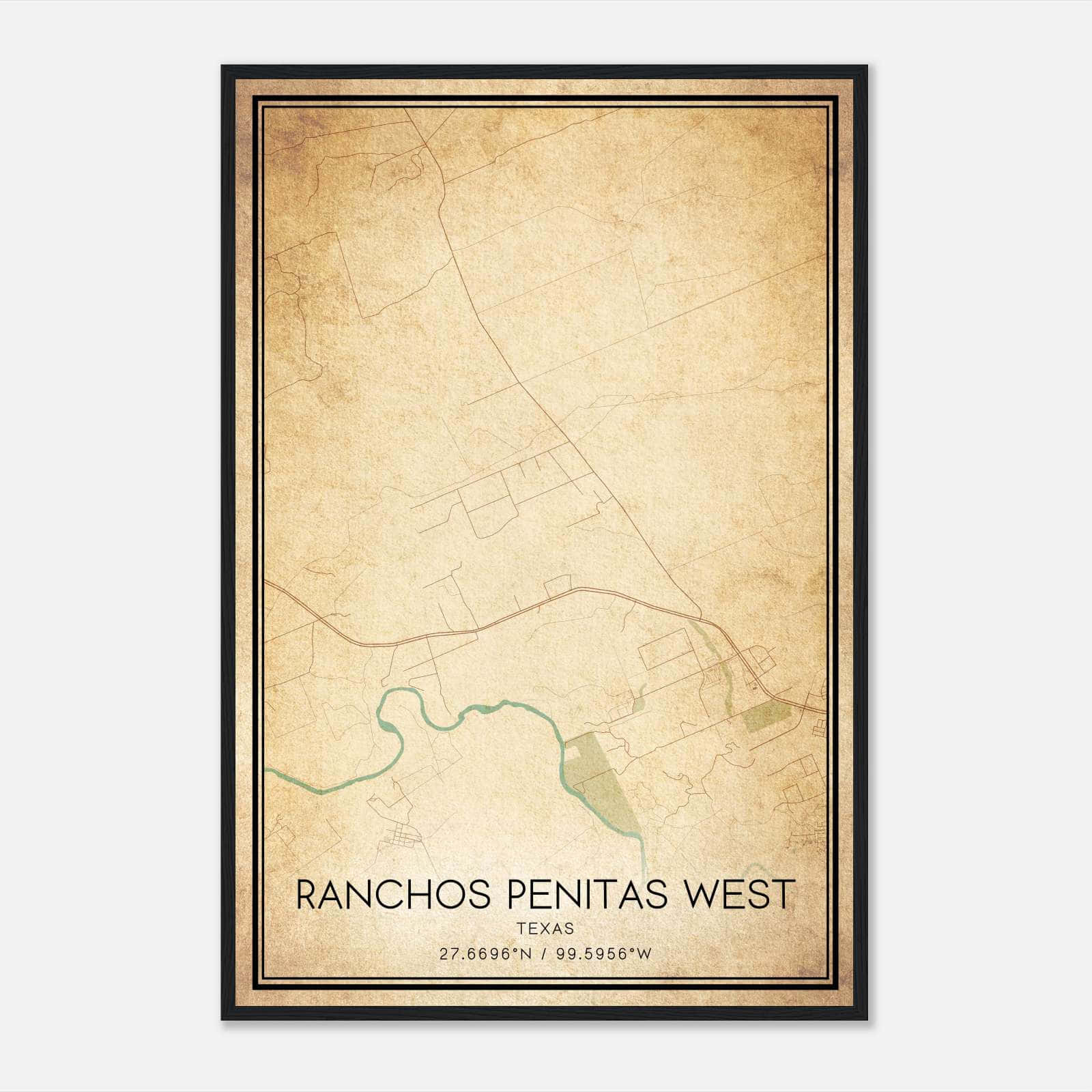 Vintage Ranchos Penitas West Texas Map Poster, Ranchos Penitas West TX City Road Wall Art Print Vintage Ranchos Penitas West Texas Map Poster, Ranchos Penitas West TX City Road Wall Art Print