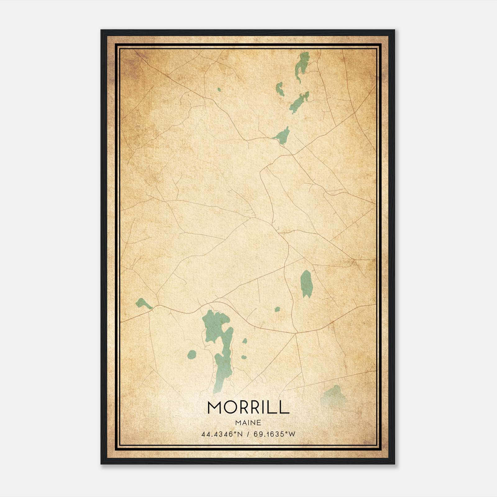 Vintage Morrill Maine Map Poster, Morrill ME City Road Wall Art Print Vintage Morrill Maine Map Poster, Morrill ME City Road Wall Art Print