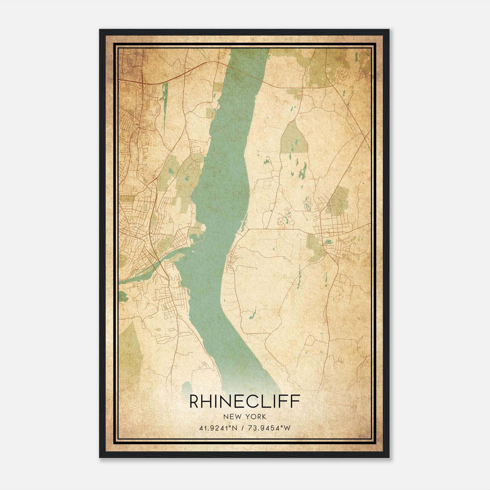 Vintage Rhinecliff New York Map Poster, Rhinecliff NY City Road Wall Art Print Vintage Rhinecliff New York Map Poster, Rhinecliff NY City Road Wall Art Print