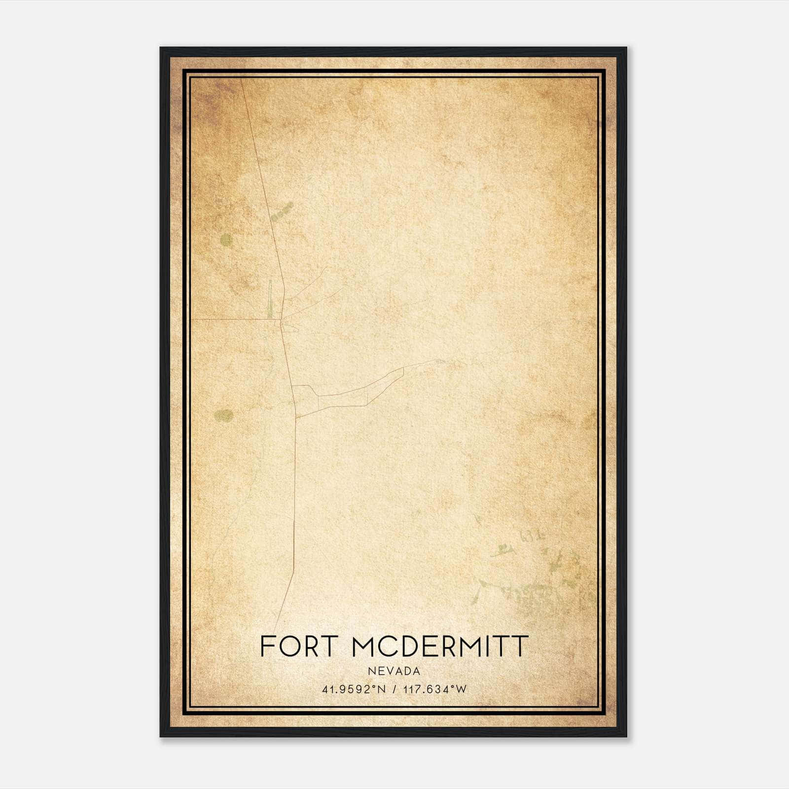 Vintage Fort Mcdermitt Nevada Map Poster, Fort Mcdermitt NV City Road Wall Art Print Vintage Fort Mcdermitt Nevada Map Poster, Fort Mcdermitt NV City Road Wall Art Print