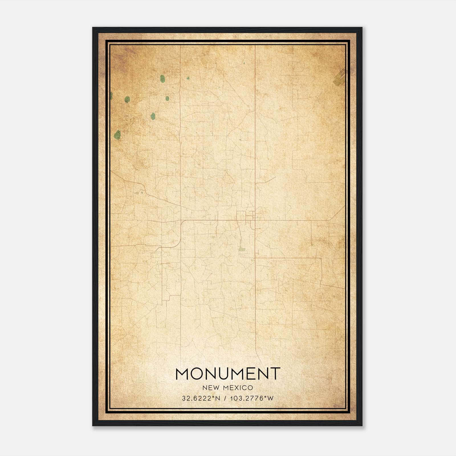 Vintage Monument New Mexico Map Poster, Monument NM City Road Wall Art Print Vintage Monument New Mexico Map Poster, Monument NM City Road Wall Art Print