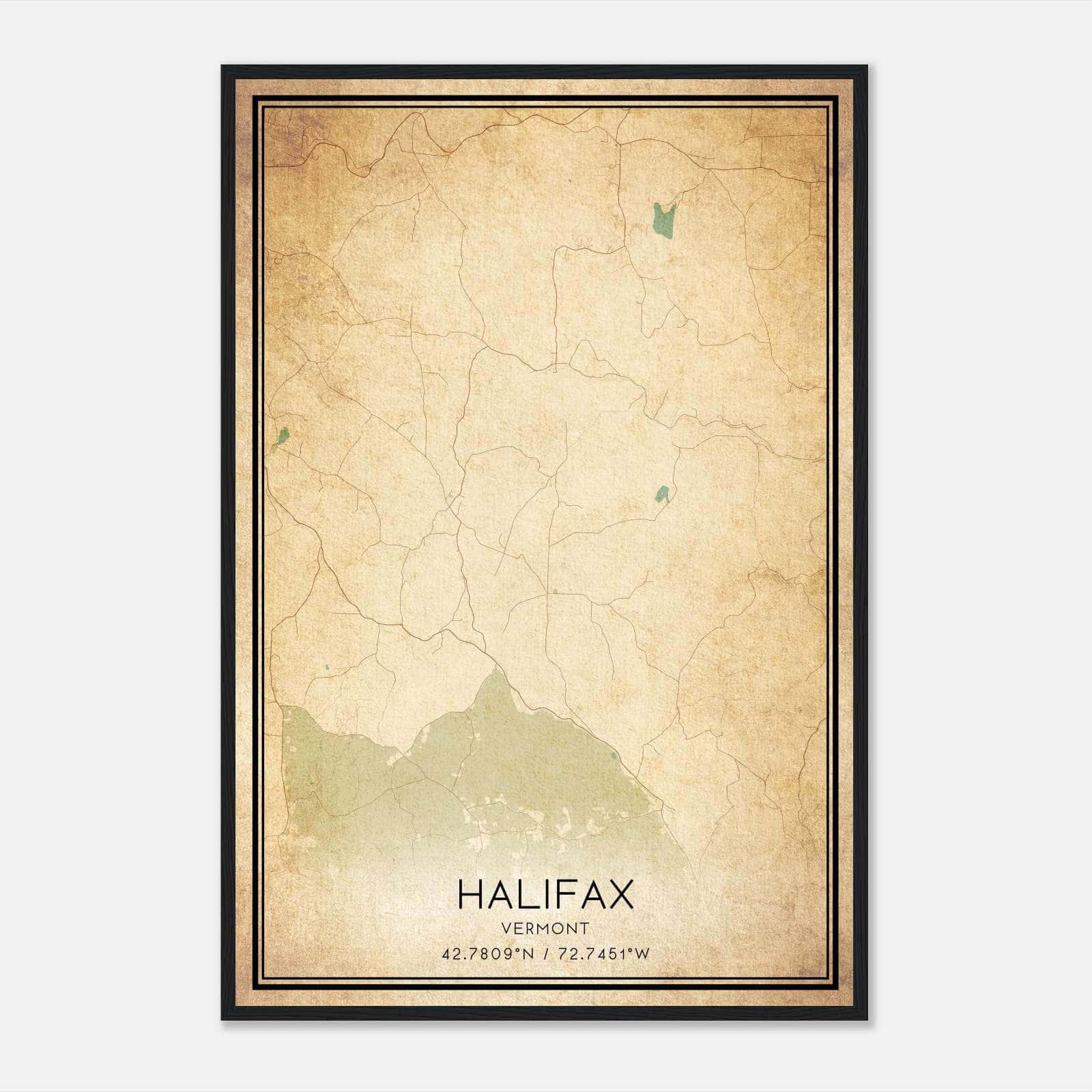 Vintage Halifax Vermont Map Poster, Halifax VT City Road Wall Art Print Vintage Halifax Vermont Map Poster, Halifax VT City Road Wall Art Print