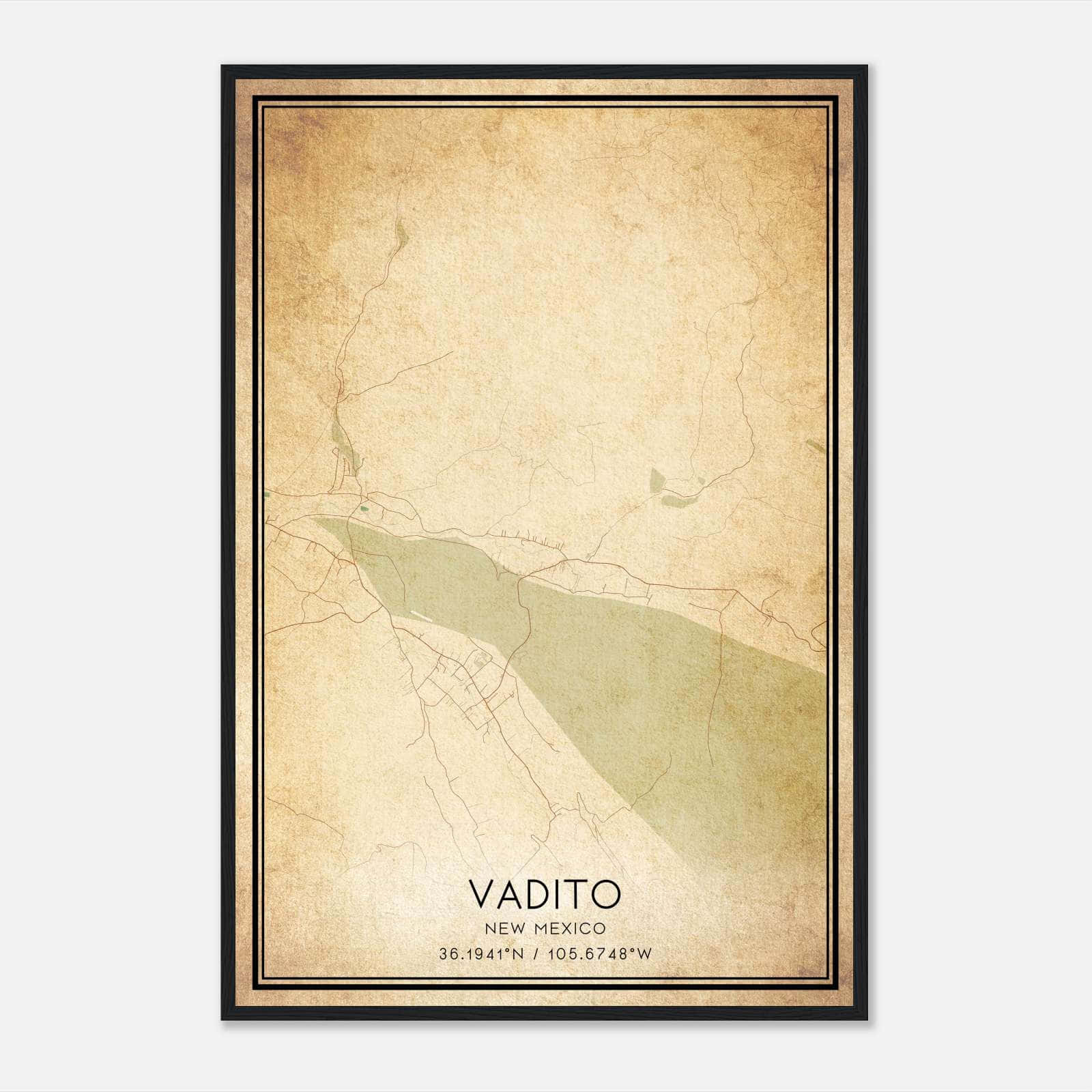 Vintage Vadito New Mexico Map Poster, Vadito NM City Road Wall Art Print Vintage Vadito New Mexico Map Poster, Vadito NM City Road Wall Art Print
