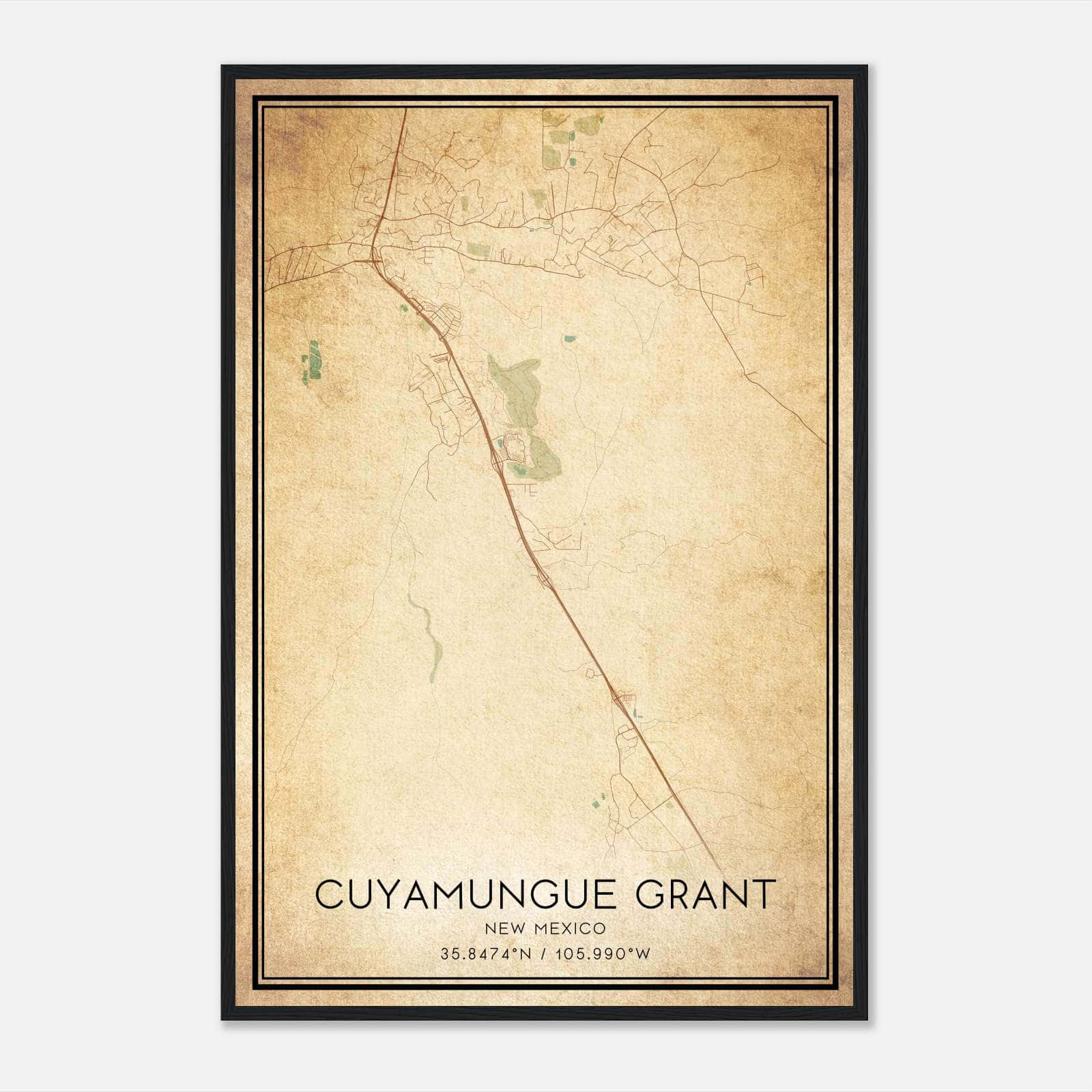 Vintage Cuyamungue Grant New Mexico Map Poster, Cuyamungue Grant NM City Road Wall Art Print Vintage Cuyamungue Grant New Mexico Map Poster, Cuyamungue Grant NM City Road Wall Art Print