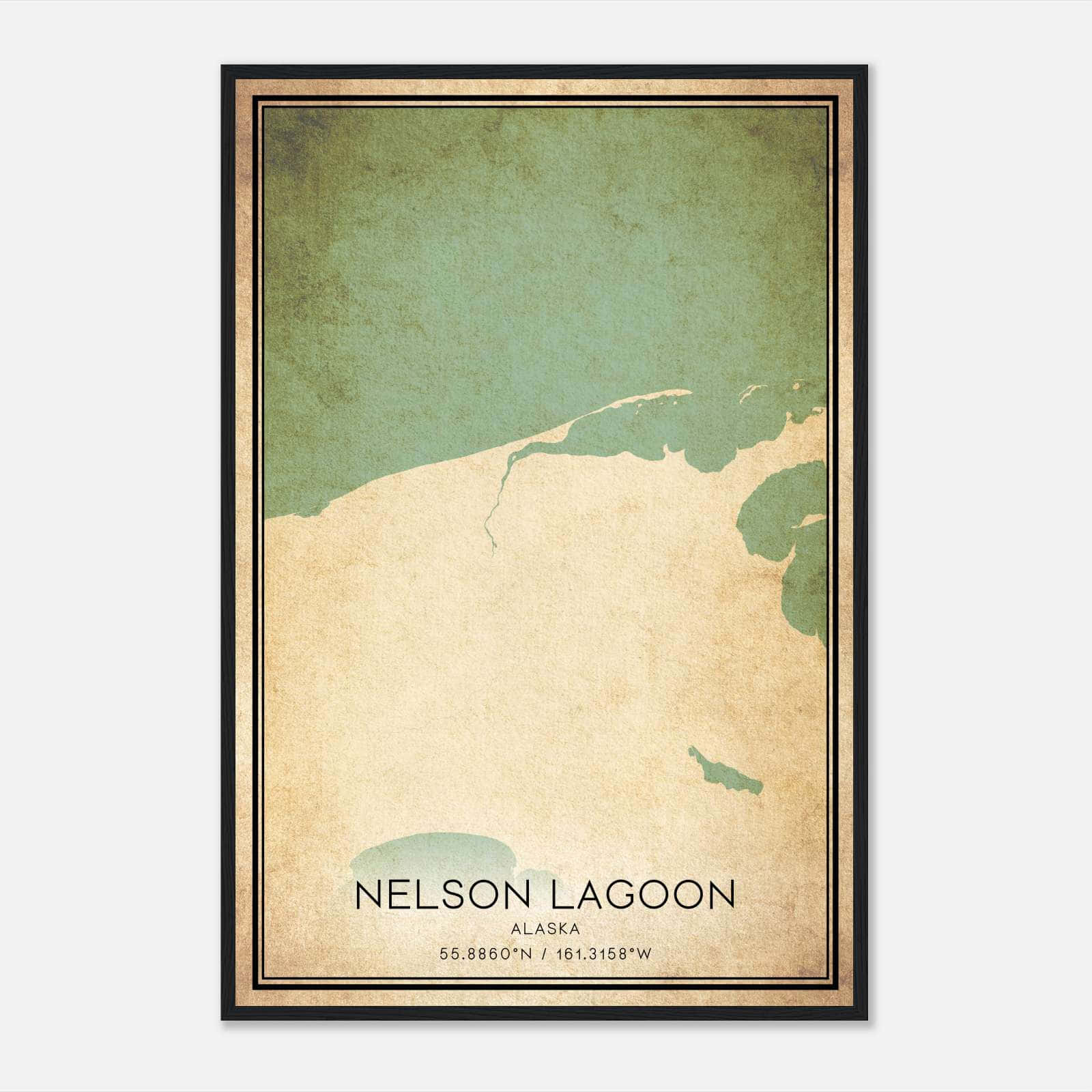 Vintage Nelson Lagoon Alaska Map Poster, Nelson Lagoon AK City Road Wall Art Print Vintage Nelson Lagoon Alaska Map Poster, Nelson Lagoon AK City Road Wall Art Print