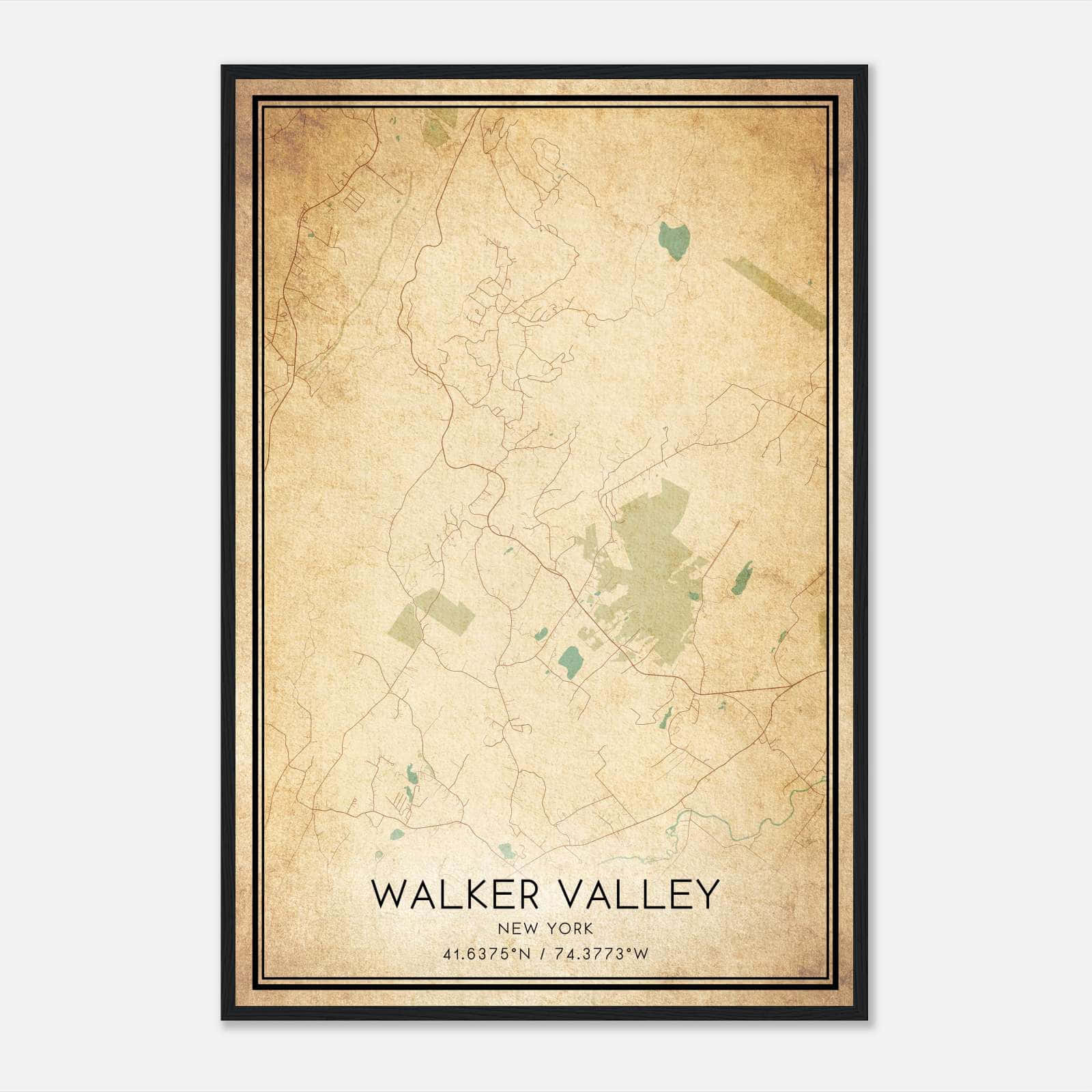 Vintage Walker Valley New York Map Poster, Walker Valley NY City Road Wall Art Print Vintage Walker Valley New York Map Poster, Walker Valley NY City Road Wall Art Print