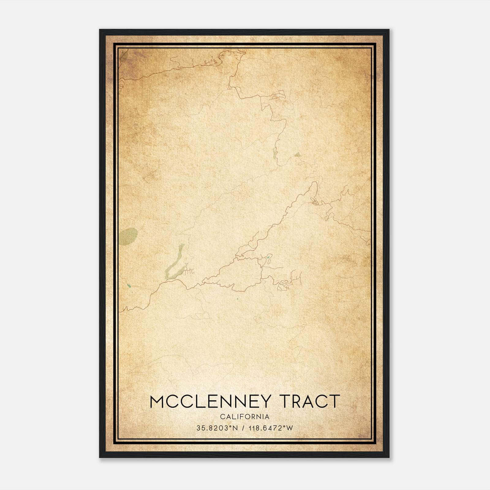 Vintage Mcclenney Tract California Map Poster, Mcclenney Tract CA City Road Wall Art Print Vintage Mcclenney Tract California Map Poster, Mcclenney Tract CA City Road Wall Art Print