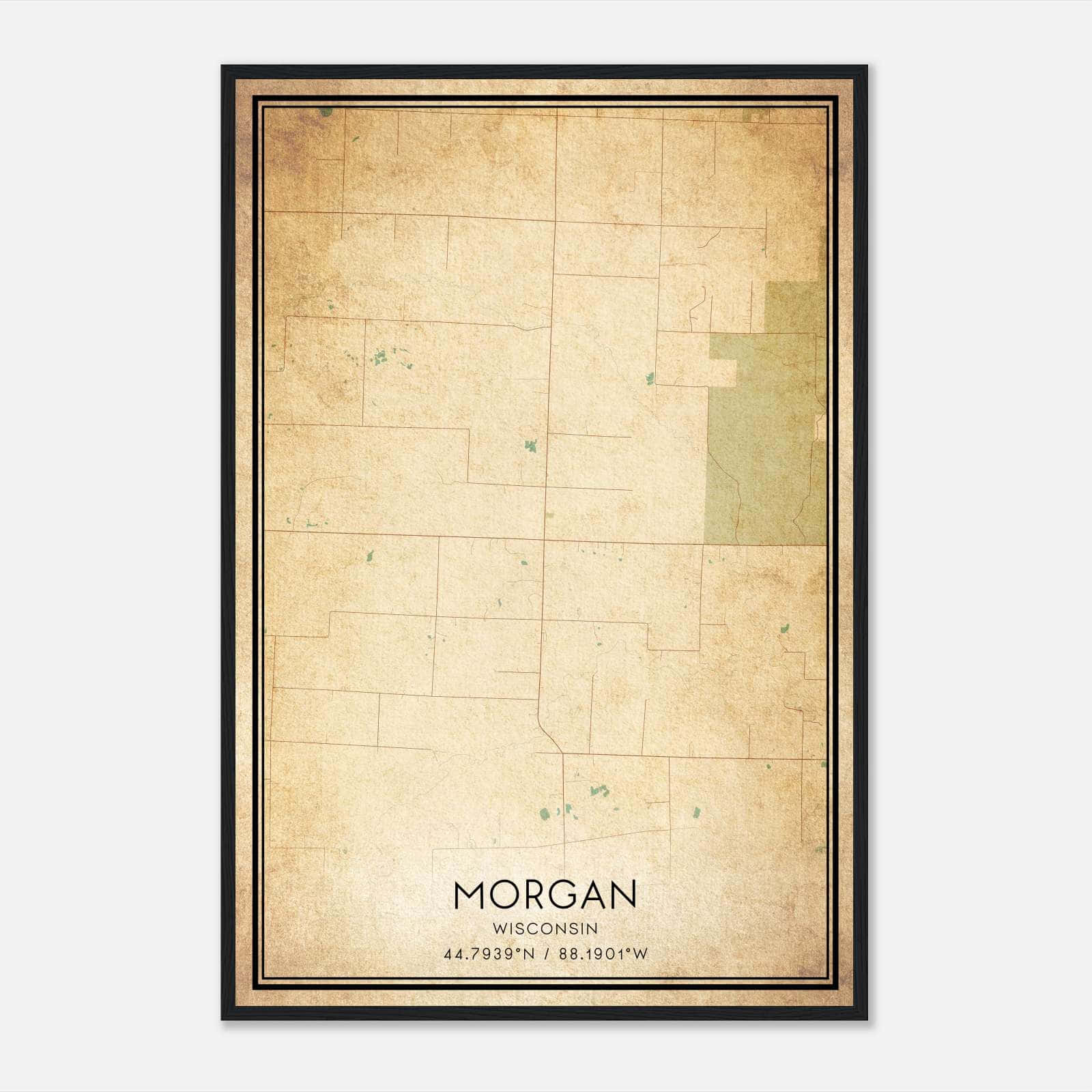 Vintage Morgan Wisconsin Map Poster, Morgan WI City Road Wall Art Print Vintage Morgan Wisconsin Map Poster, Morgan WI City Road Wall Art Print