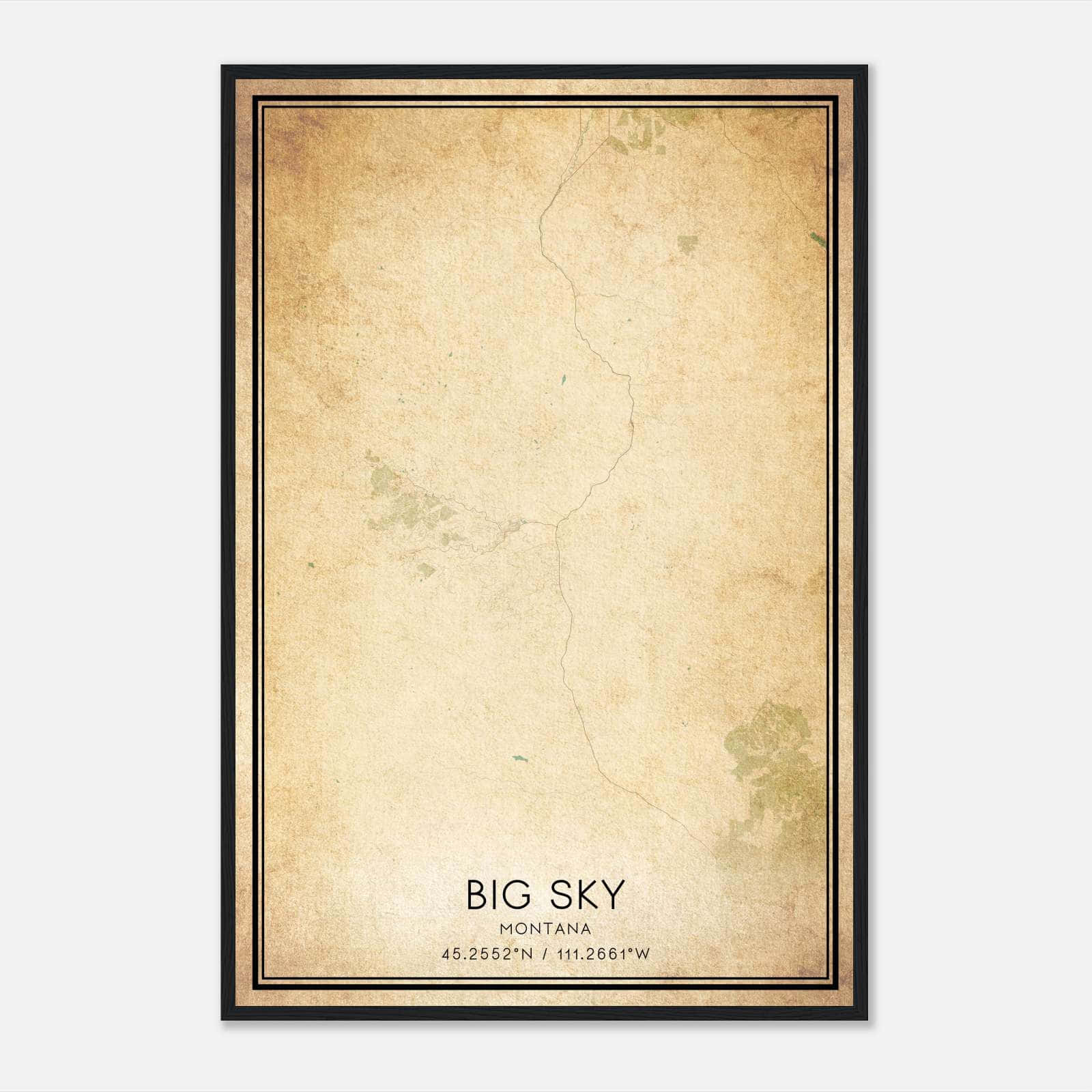 Vintage Big Sky Montana Map Poster, Big Sky MT City Road Wall Art Print Vintage Big Sky Montana Map Poster, Big Sky MT City Road Wall Art Print