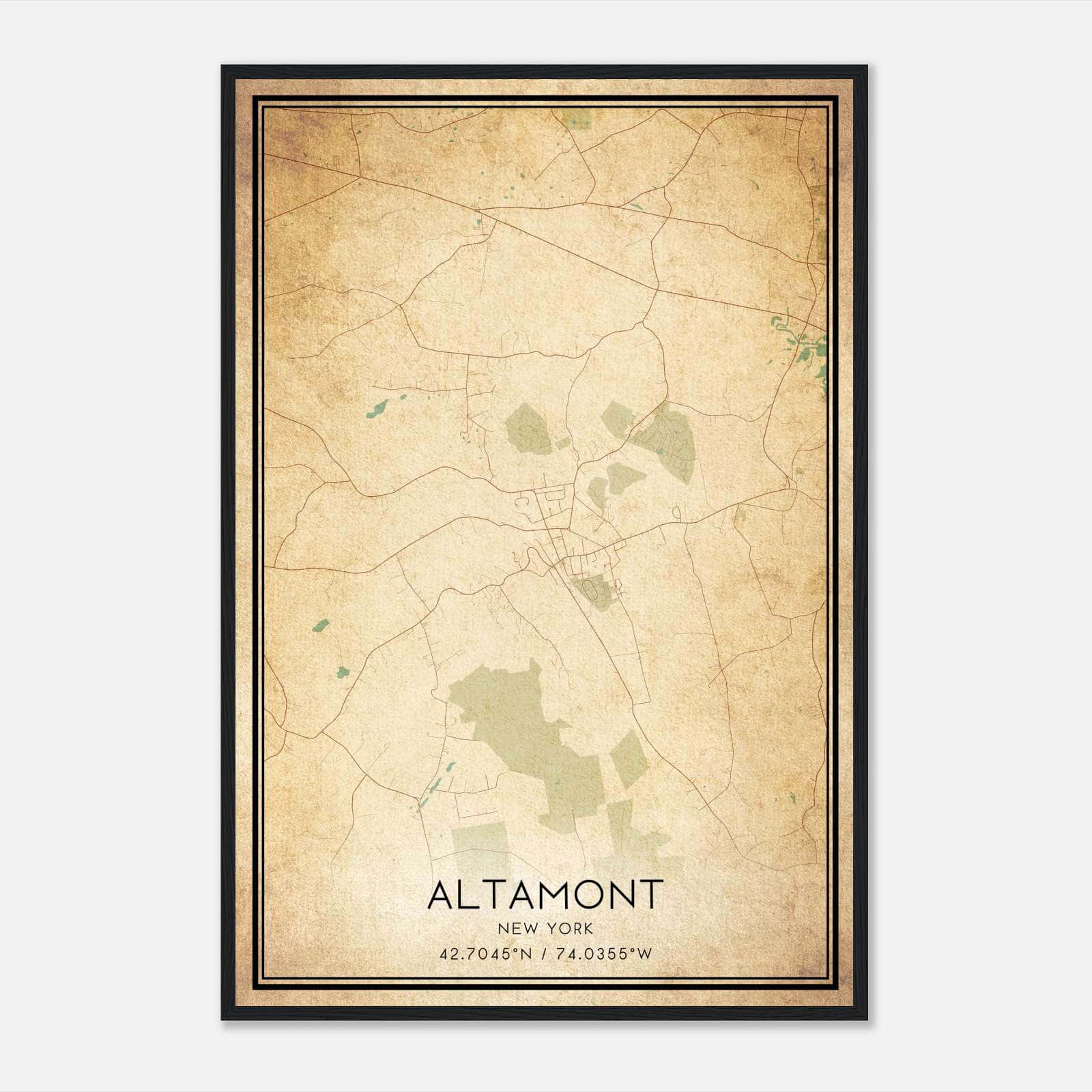 Vintage Altamont New York Map Poster, Altamont NY City Road Wall Art Print Vintage Altamont New York Map Poster, Altamont NY City Road Wall Art Print