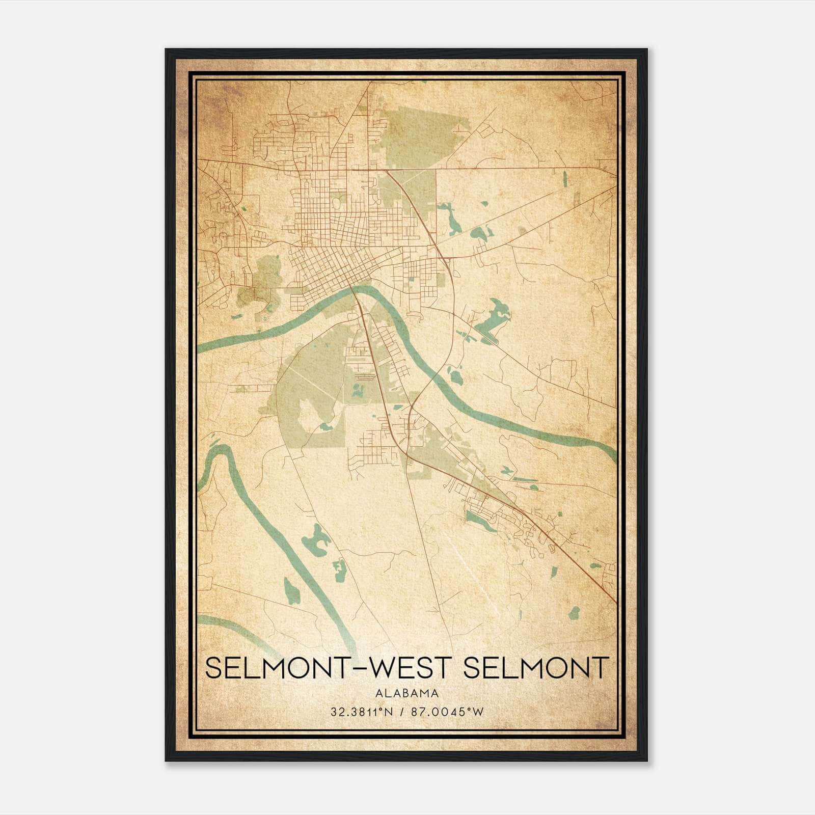 Vintage Selmont-West Selmont Alabama Map Poster, Selmont-West Selmont AL City Road Wall Art Print Vintage Selmont-West Selmont Alabama Map Poster, Selmont-West Selmont AL City Road Wall Art Print