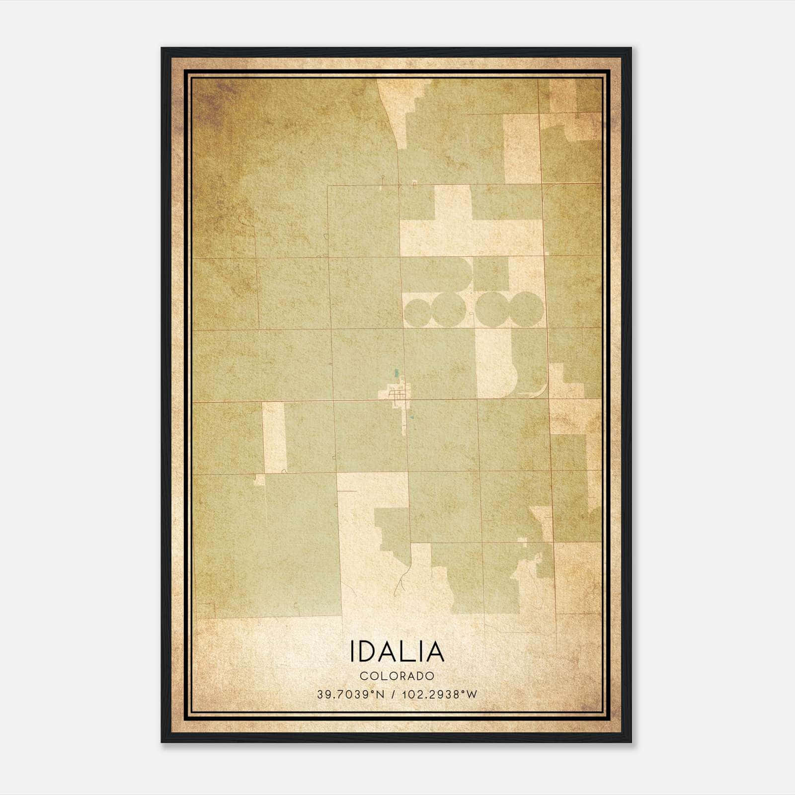 Vintage Idalia Colorado Map Poster, Idalia CO City Road Wall Art Print Vintage Idalia Colorado Map Poster, Idalia CO City Road Wall Art Print