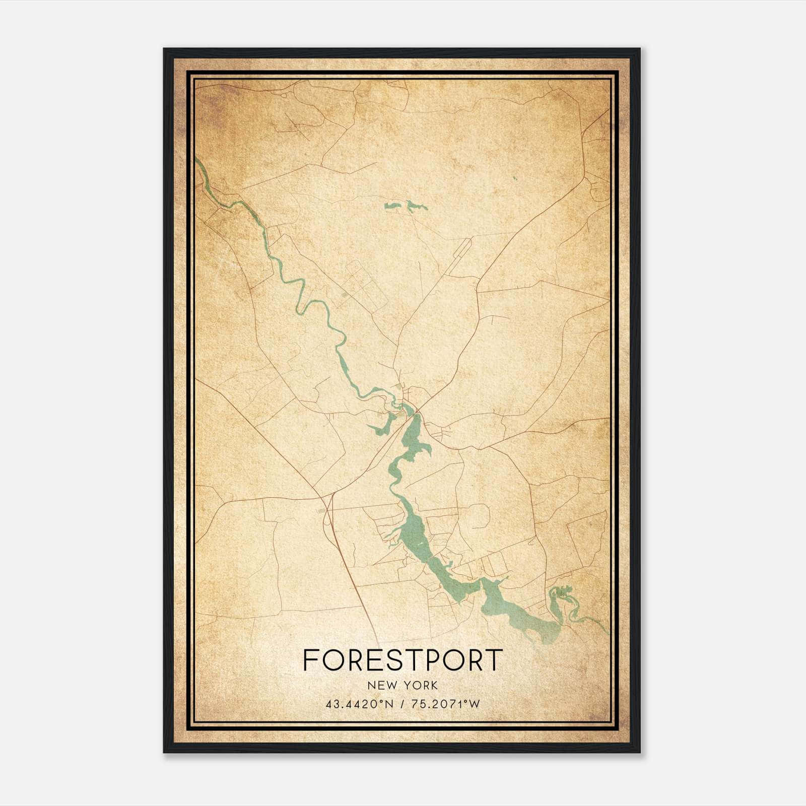 Vintage Forestport New York Map Poster, Forestport NY City Road Wall Art Print Vintage Forestport New York Map Poster, Forestport NY City Road Wall Art Print