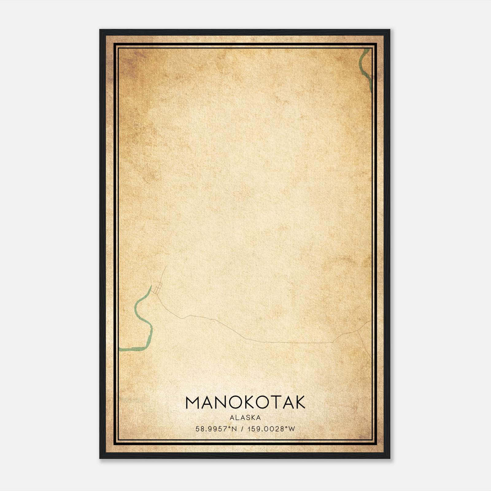 Vintage Manokotak Alaska Map Poster, Manokotak AK City Road Wall Art Print Vintage Manokotak Alaska Map Poster, Manokotak AK City Road Wall Art Print