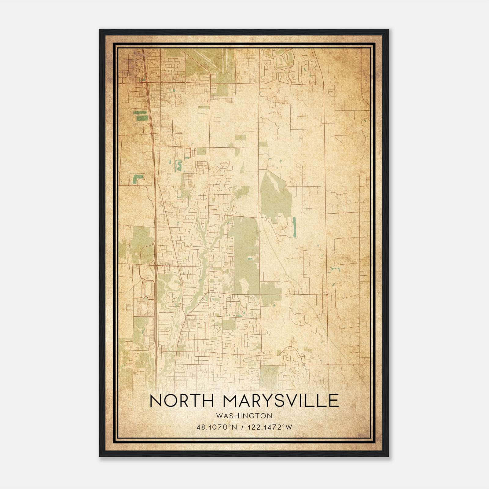 Vintage North Marysville Washington Map Poster, North Marysville WA City Road Wall Art Print Vintage North Marysville Washington Map Poster, North Marysville WA City Road Wall Art Print