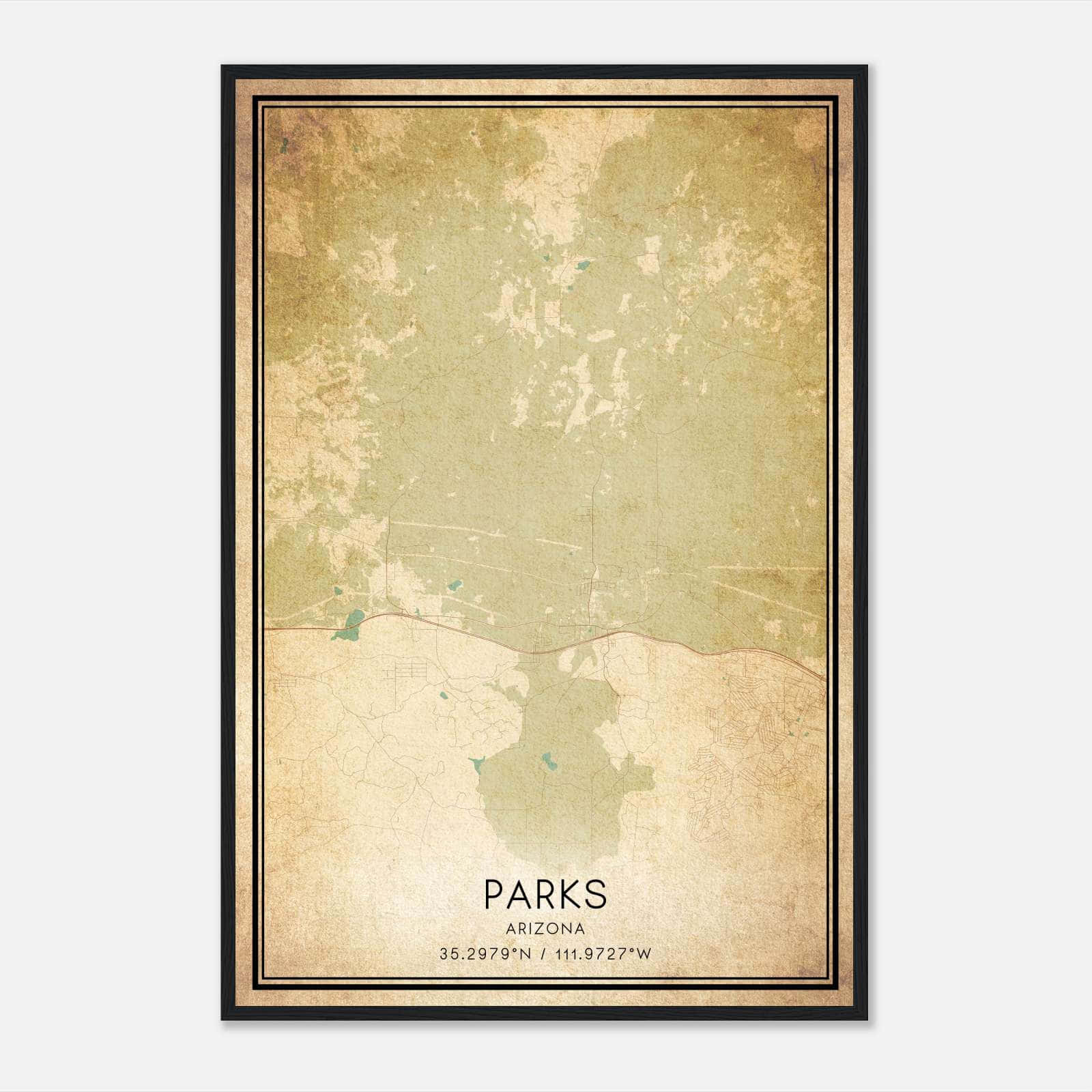 Vintage Parks Arizona Map Poster, Parks AZ City Road Wall Art Print Vintage Parks Arizona Map Poster, Parks AZ City Road Wall Art Print