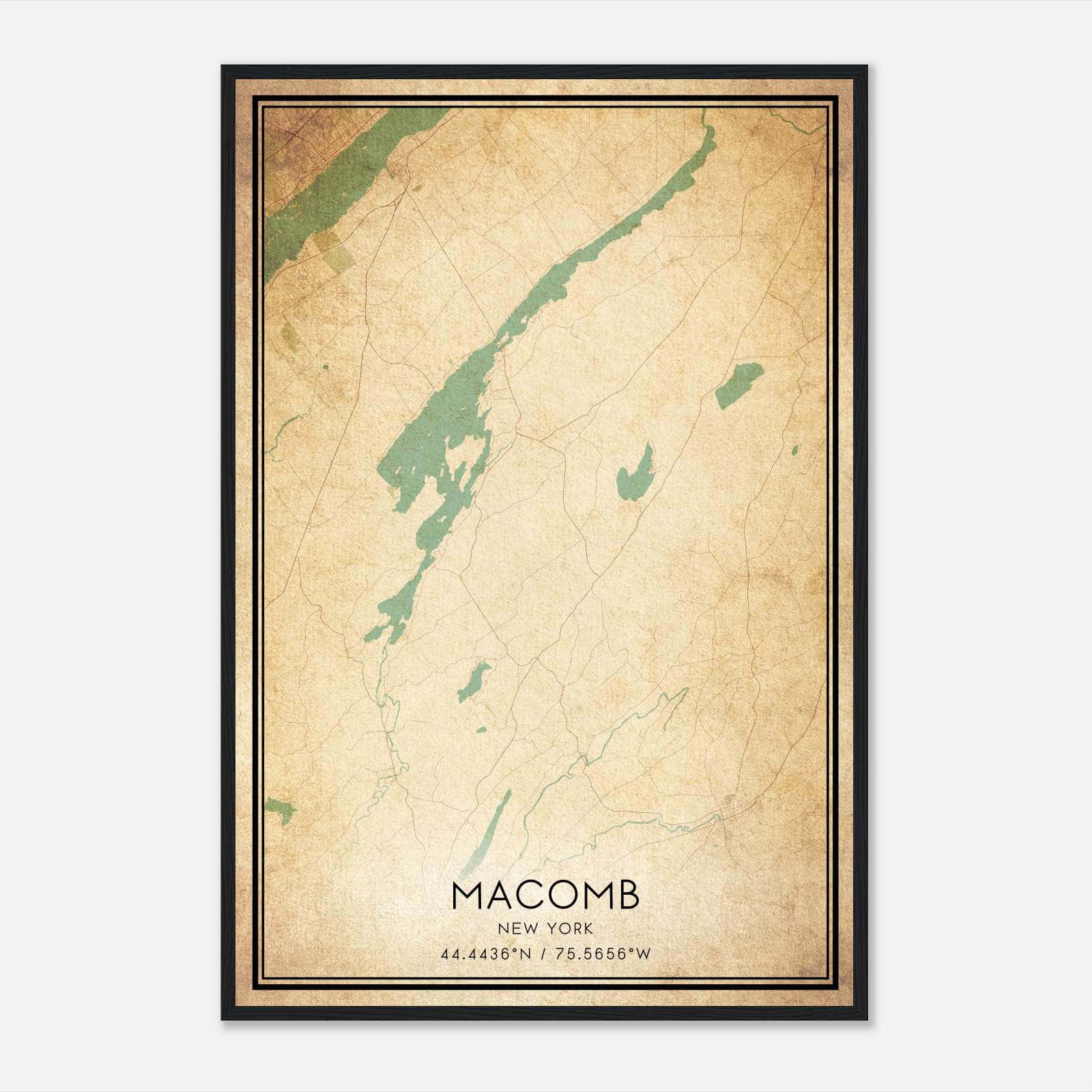 Vintage Macomb New York Map Poster, Macomb NY City Road Wall Art Print Vintage Macomb New York Map Poster, Macomb NY City Road Wall Art Print