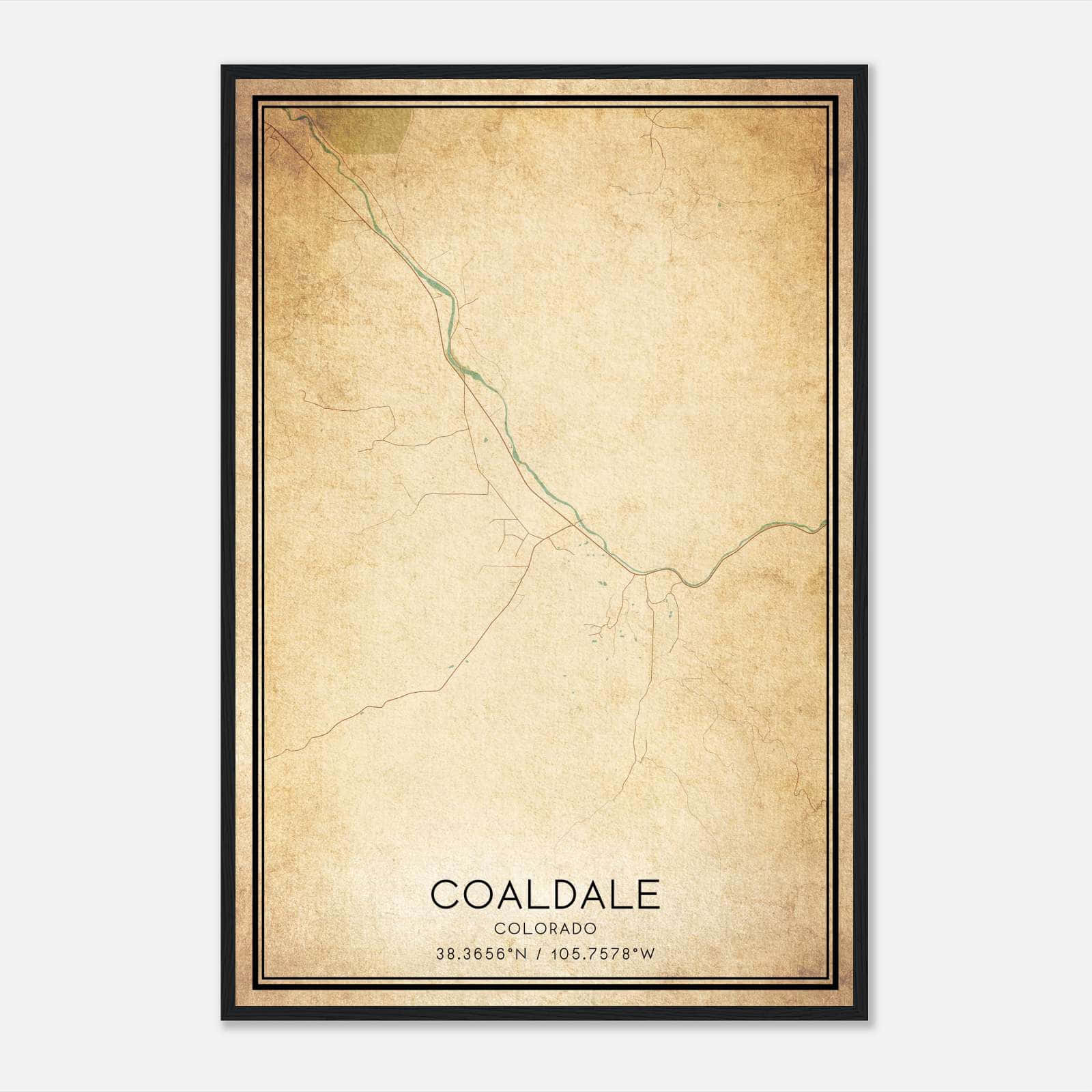 Vintage Coaldale Colorado Map Poster, Coaldale CO City Road Wall Art Print Vintage Coaldale Colorado Map Poster, Coaldale CO City Road Wall Art Print