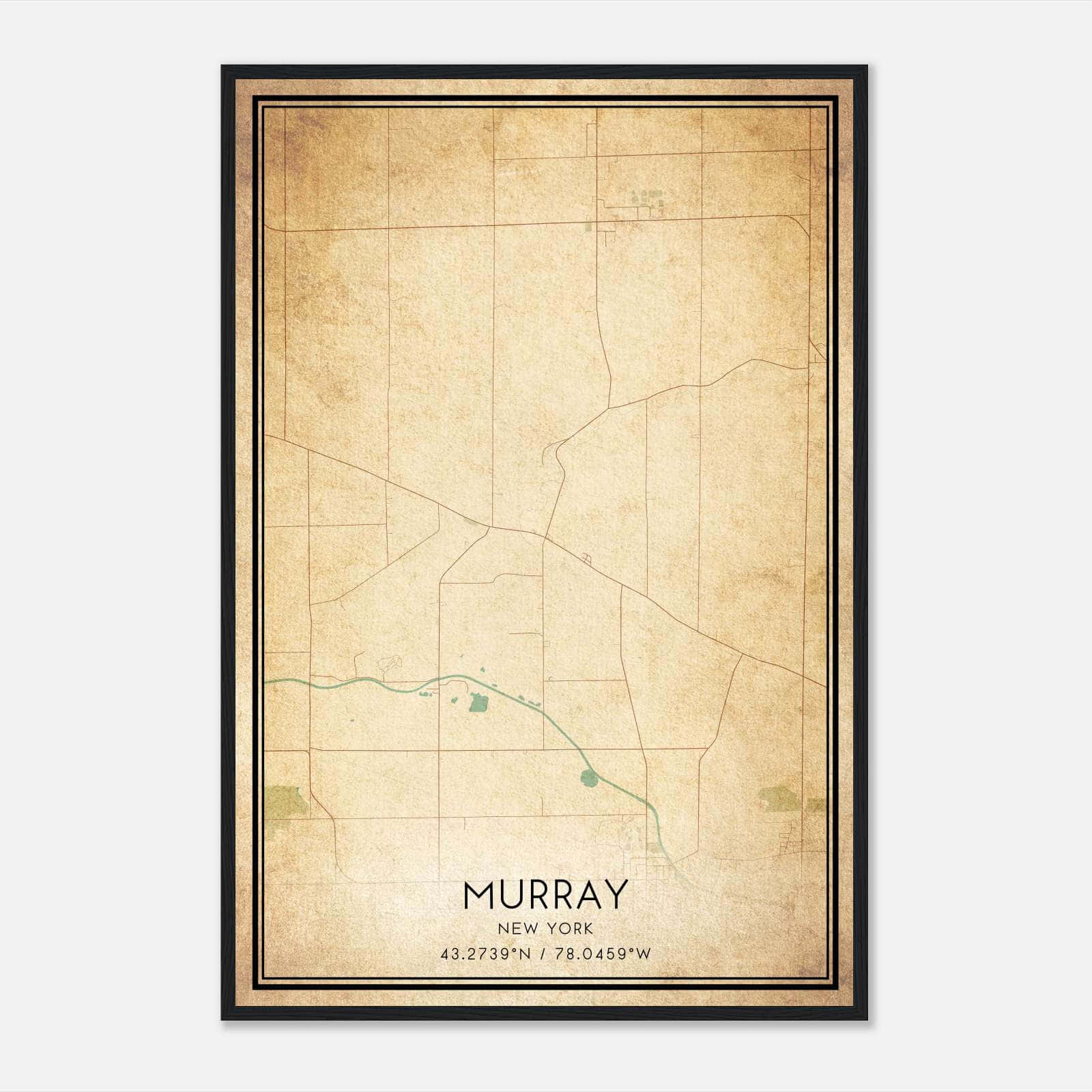 Vintage Murray New York Map Poster, Murray NY City Road Wall Art Print Vintage Murray New York Map Poster, Murray NY City Road Wall Art Print