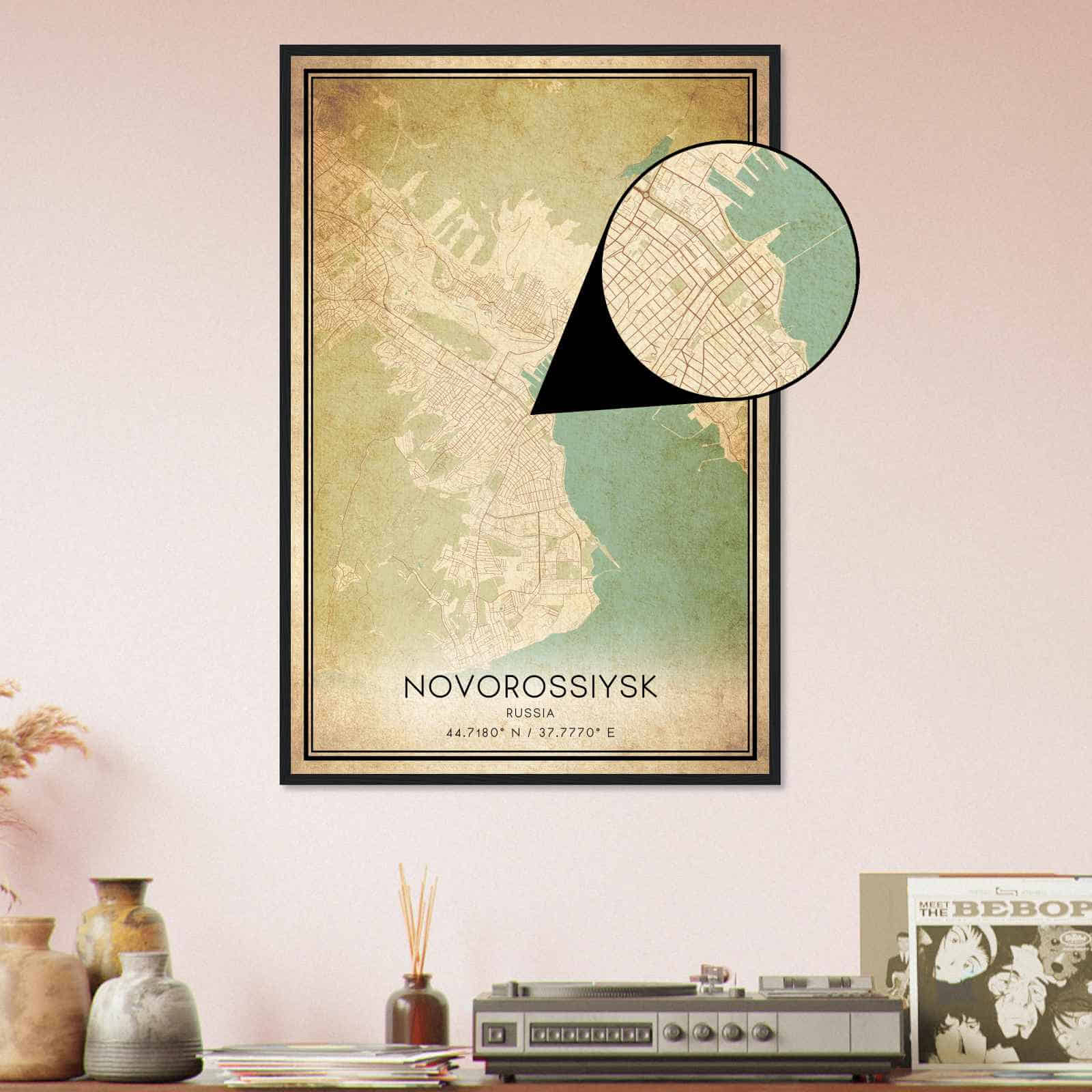 Deerfield Kansas Map Poster, Modern Home Decor Wall Art Print (Copy)