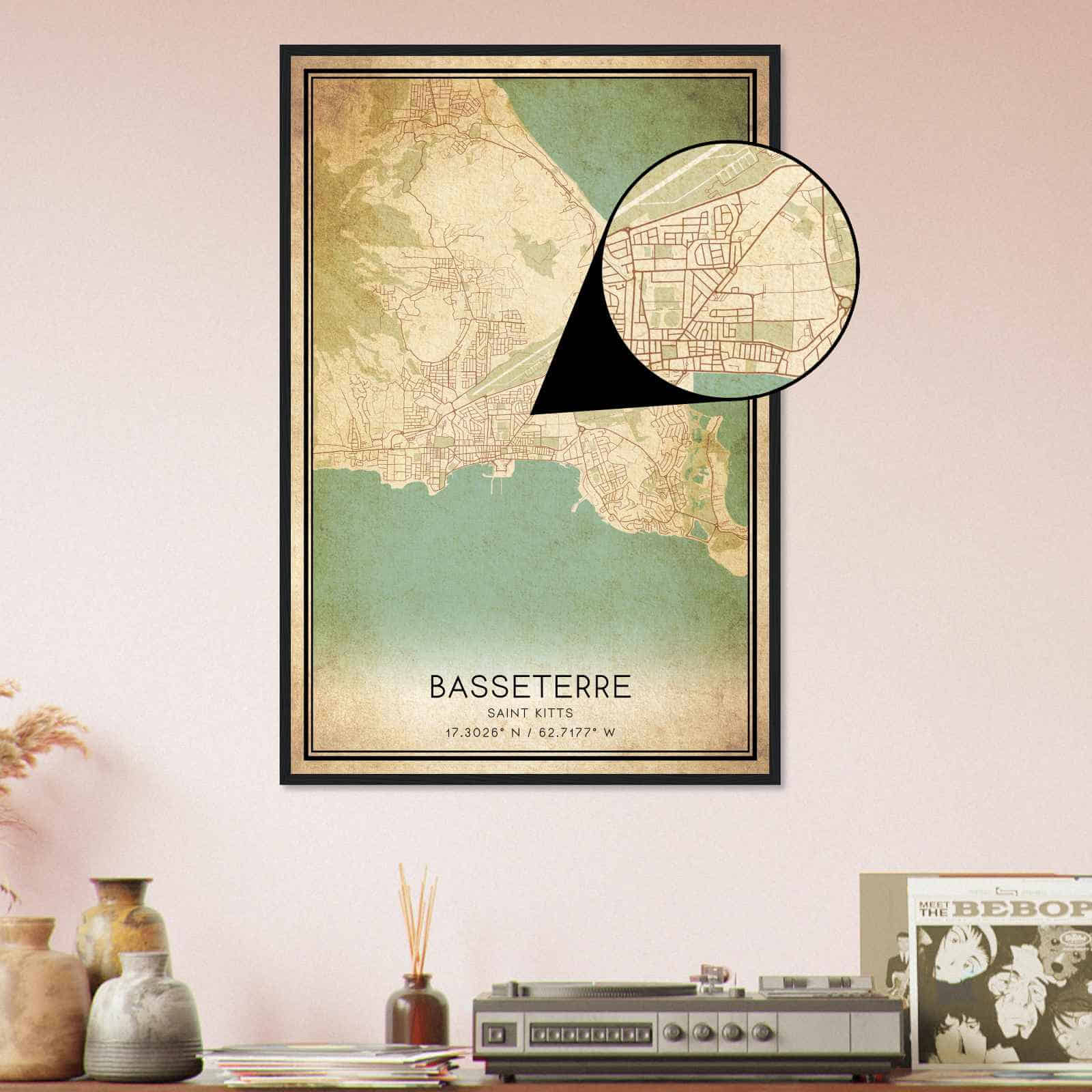 Deerfield Kansas Map Poster, Modern Home Decor Wall Art Print (Copy)