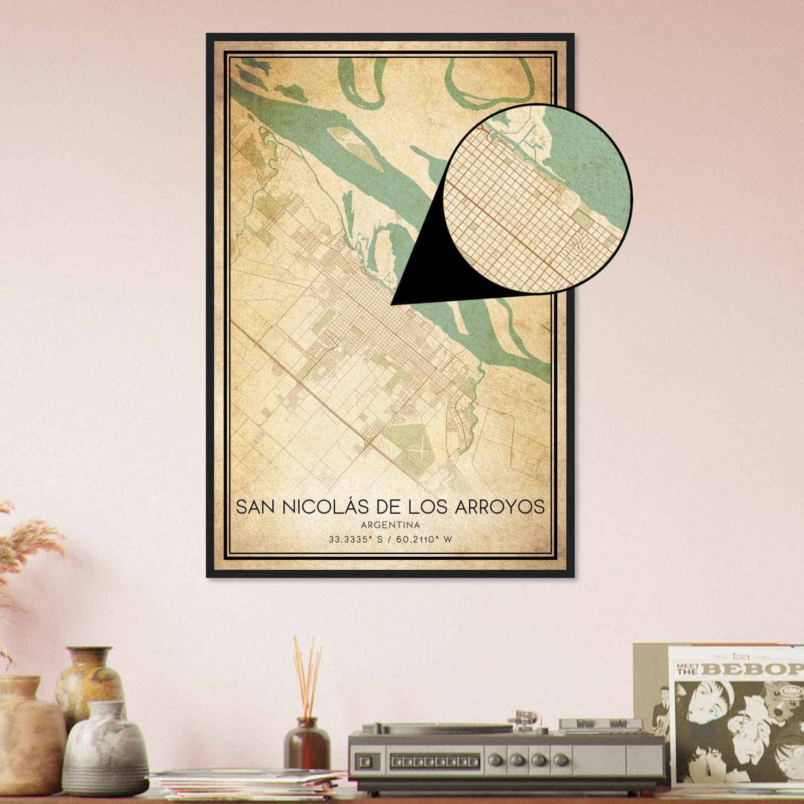 Deerfield Kansas Map Poster, Modern Home Decor Wall Art Print (Copy)