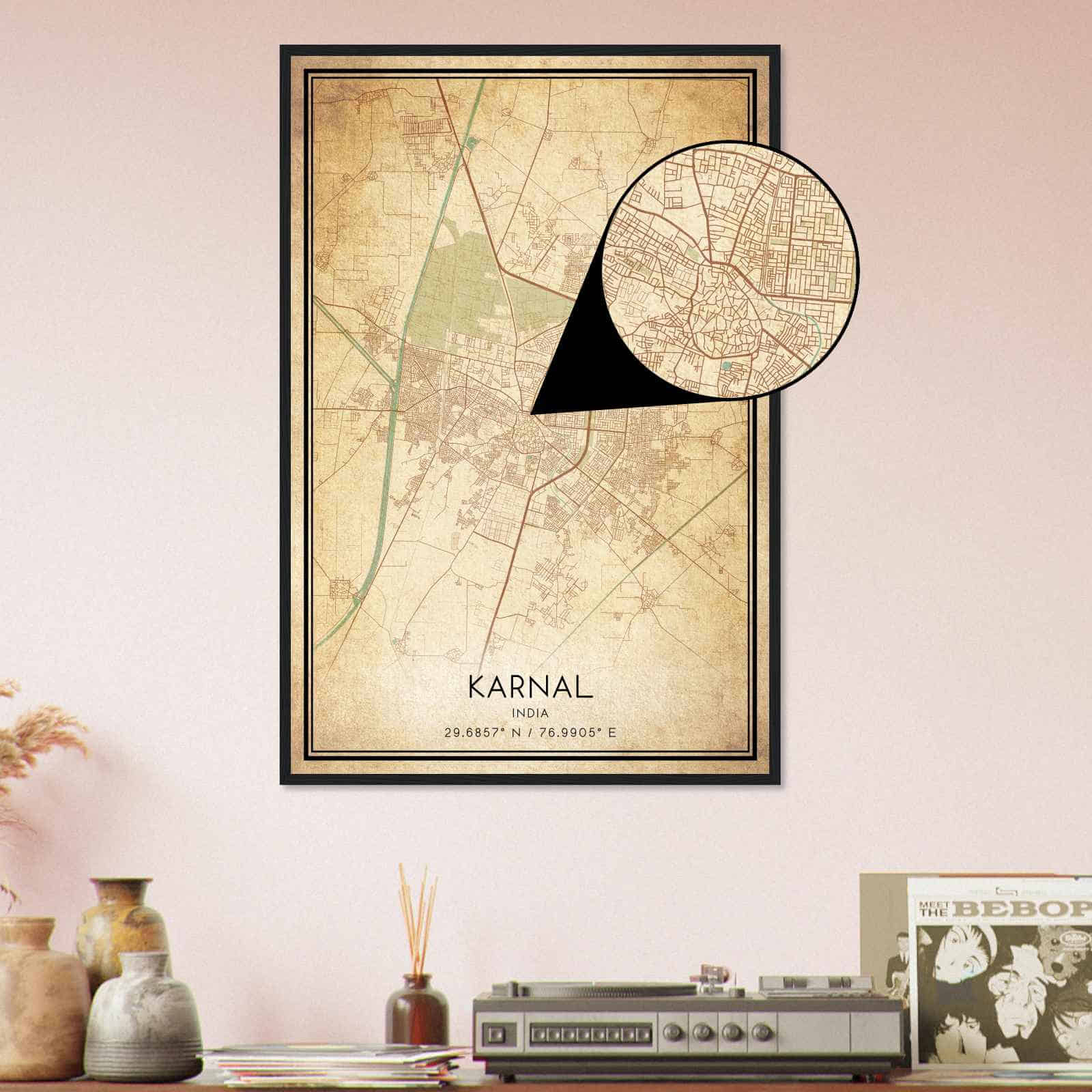 Deerfield Kansas Map Poster, Modern Home Decor Wall Art Print (Copy)