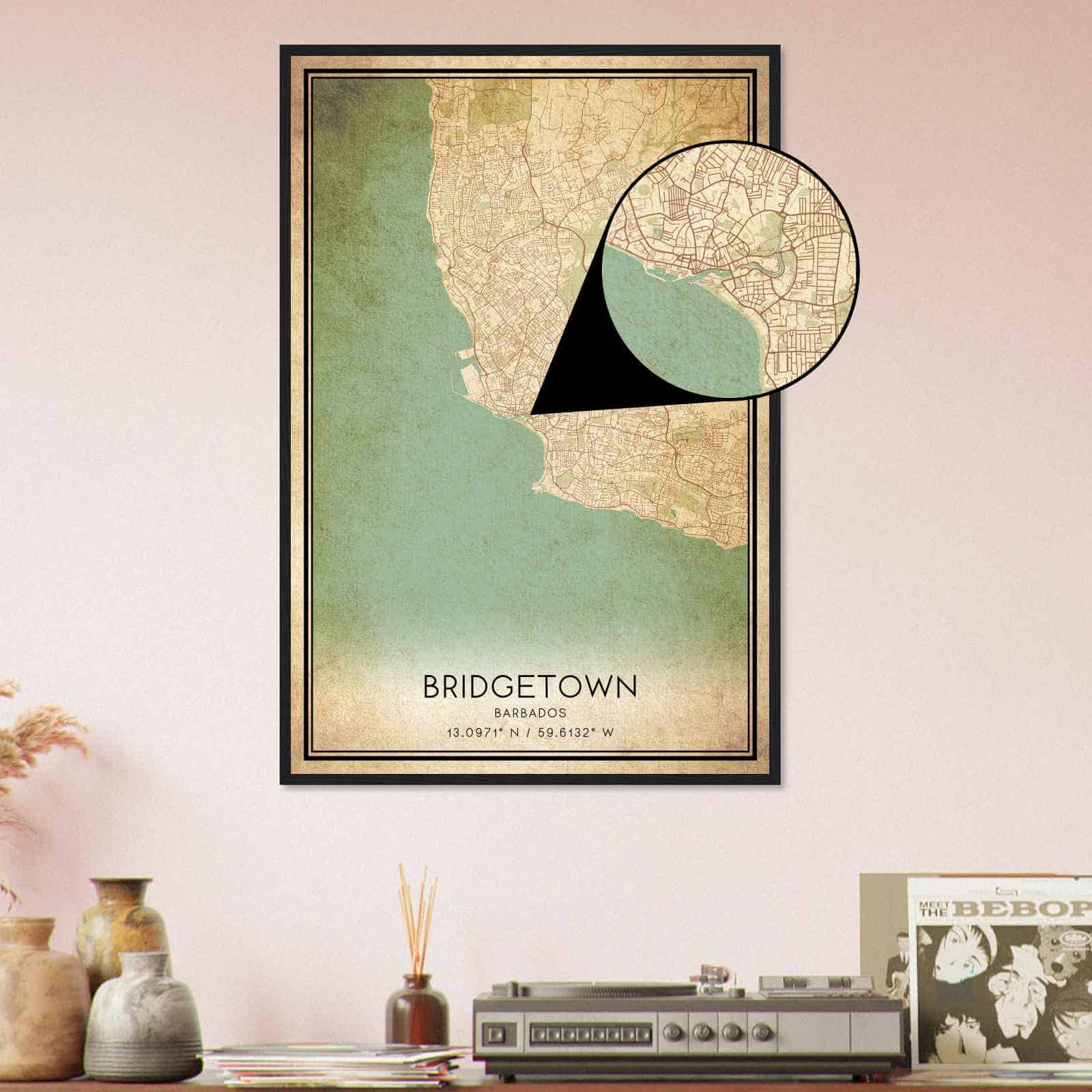 Deerfield Kansas Map Poster, Modern Home Decor Wall Art Print (Copy)