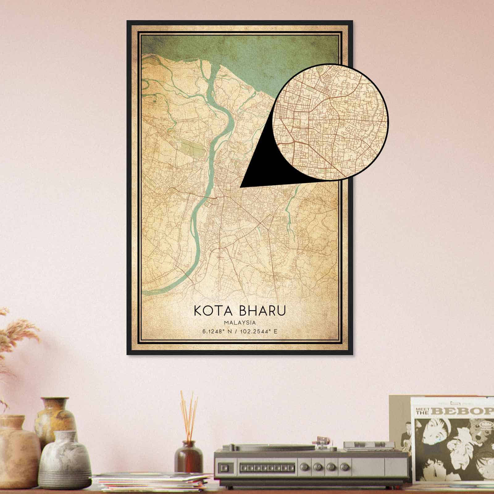 Deerfield Kansas Map Poster, Modern Home Decor Wall Art Print (Copy)