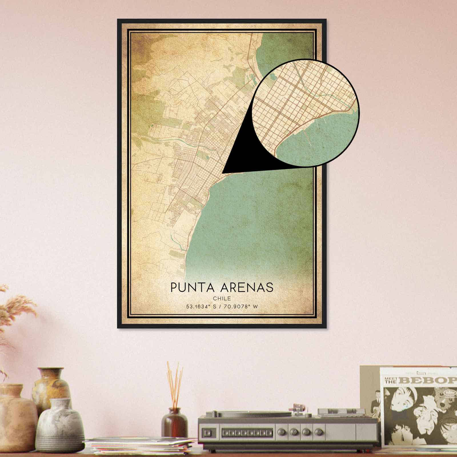 Deerfield Kansas Map Poster, Modern Home Decor Wall Art Print (Copy)