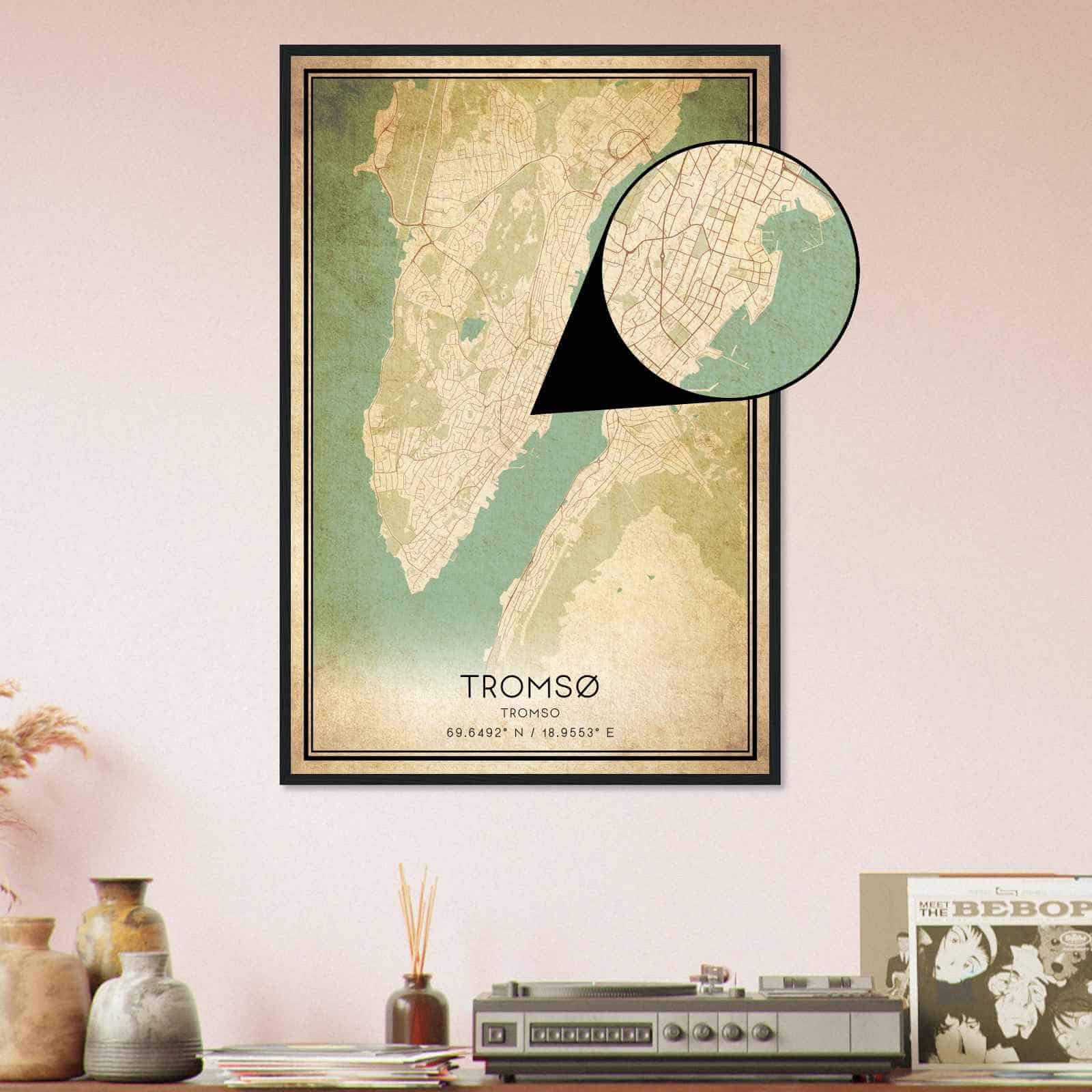 Deerfield Kansas Map Poster, Modern Home Decor Wall Art Print (Copy)