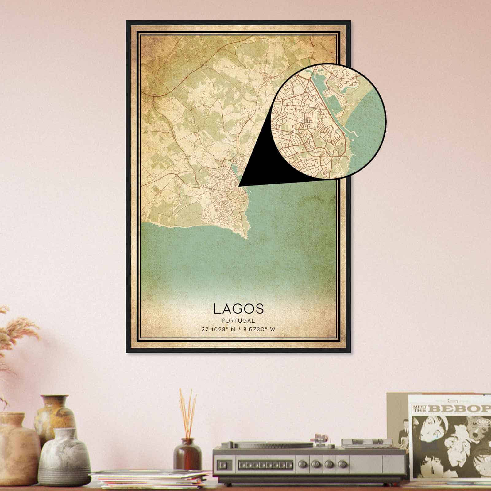 Deerfield Kansas Map Poster, Modern Home Decor Wall Art Print (Copy)