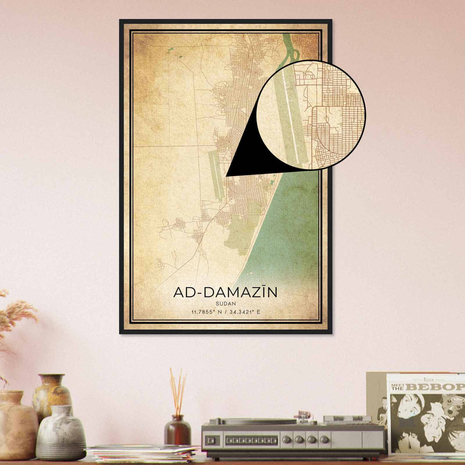 Deerfield Kansas Map Poster, Modern Home Decor Wall Art Print (Copy)
