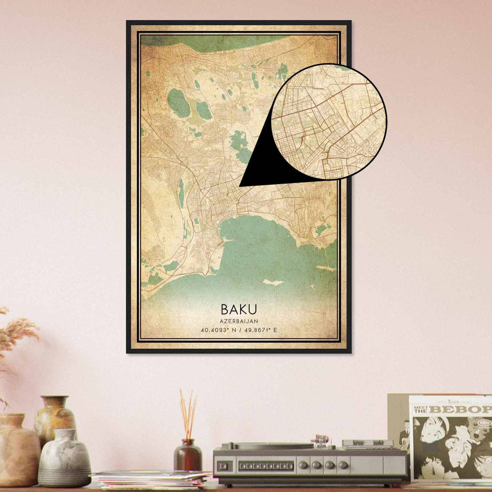 Deerfield Kansas Map Poster, Modern Home Decor Wall Art Print (Copy)