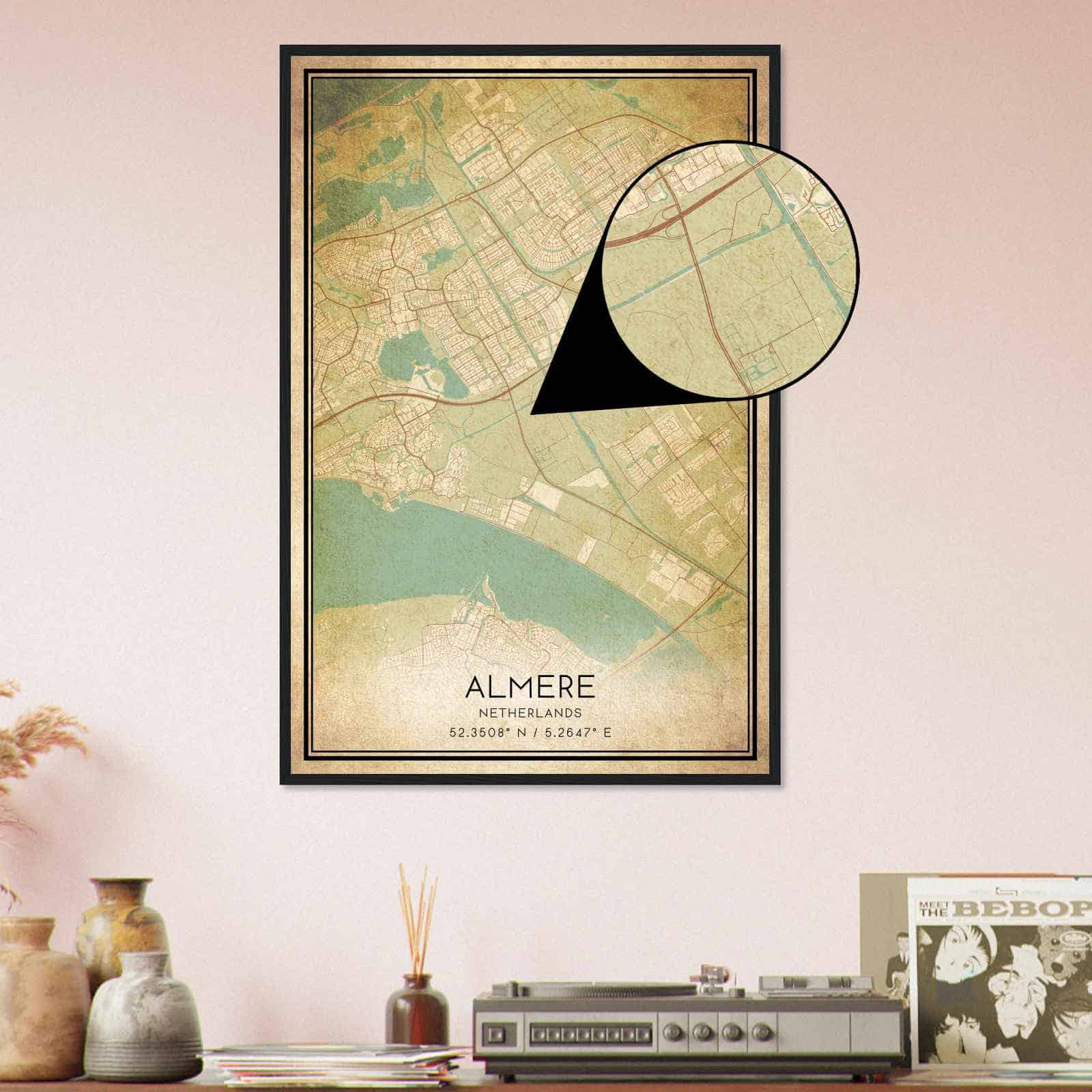 Deerfield Kansas Map Poster, Modern Home Decor Wall Art Print (Copy)