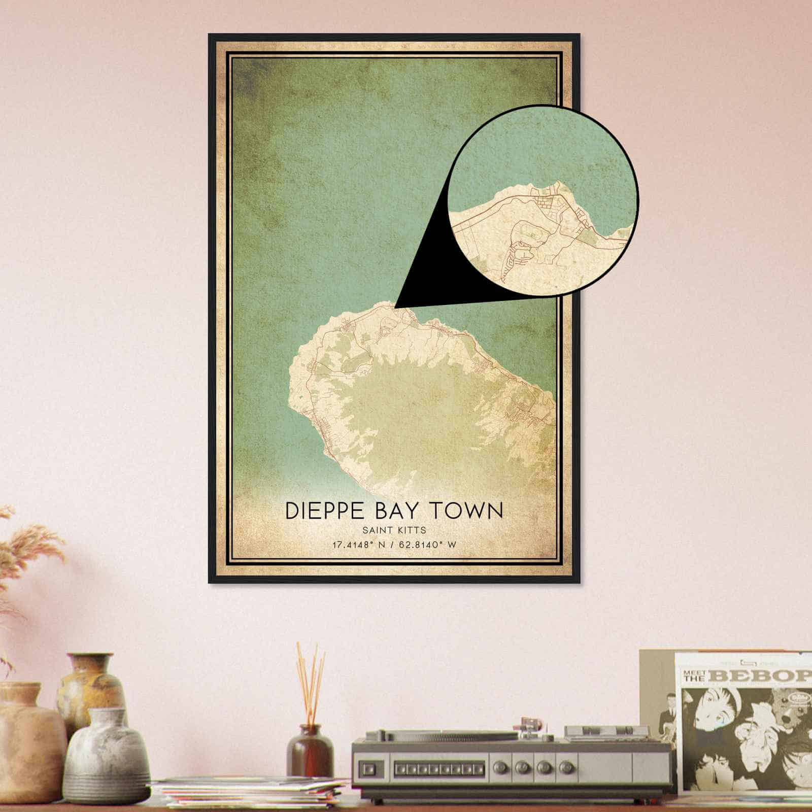 Deerfield Kansas Map Poster, Modern Home Decor Wall Art Print (Copy)