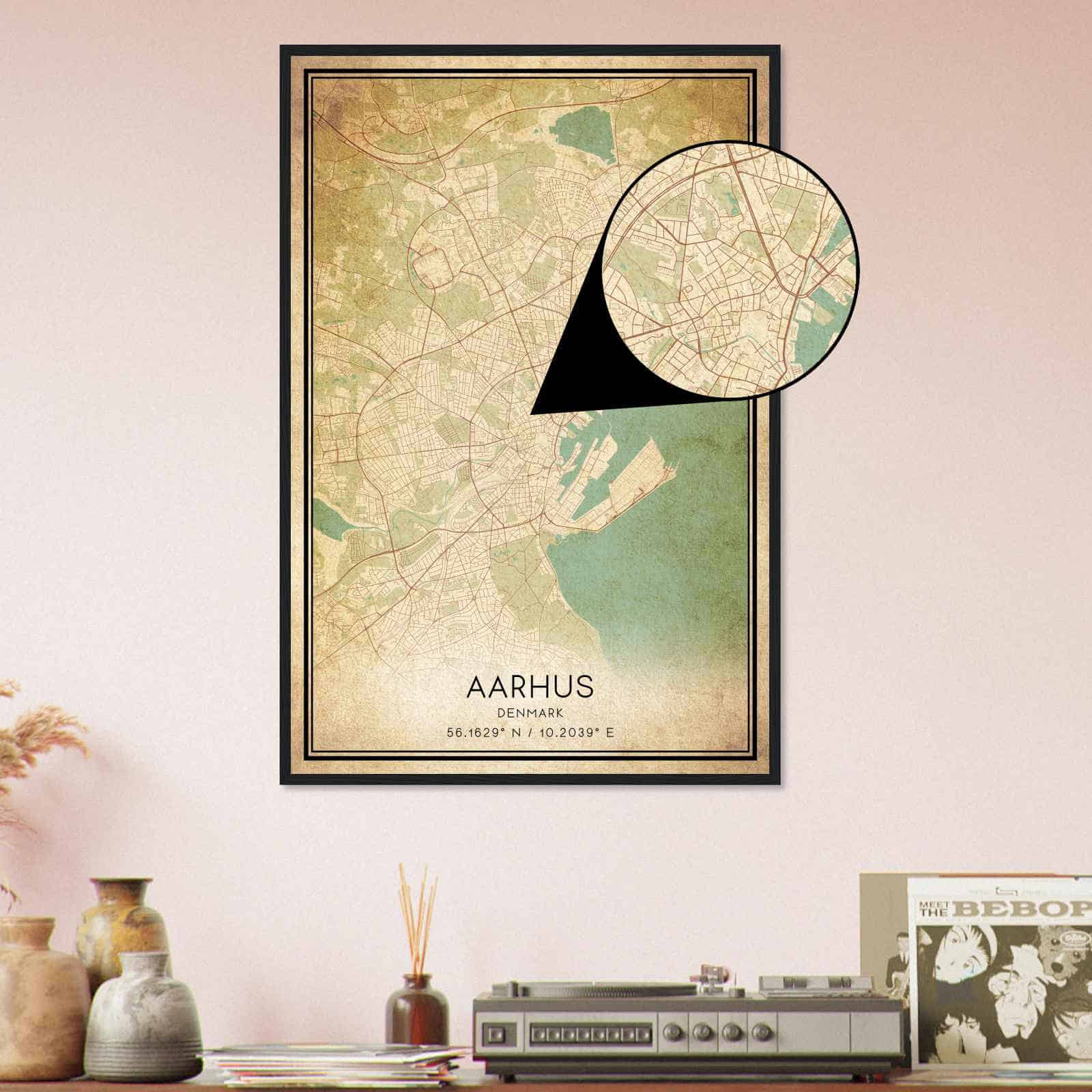 Deerfield Kansas Map Poster, Modern Home Decor Wall Art Print (Copy)