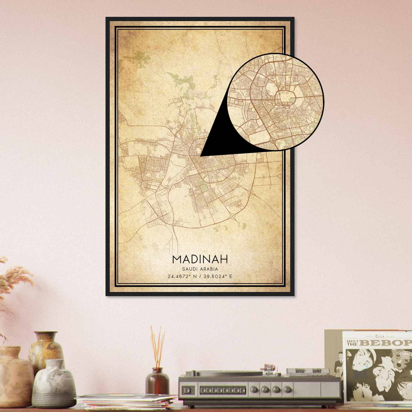 Deerfield Kansas Map Poster, Modern Home Decor Wall Art Print (Copy)